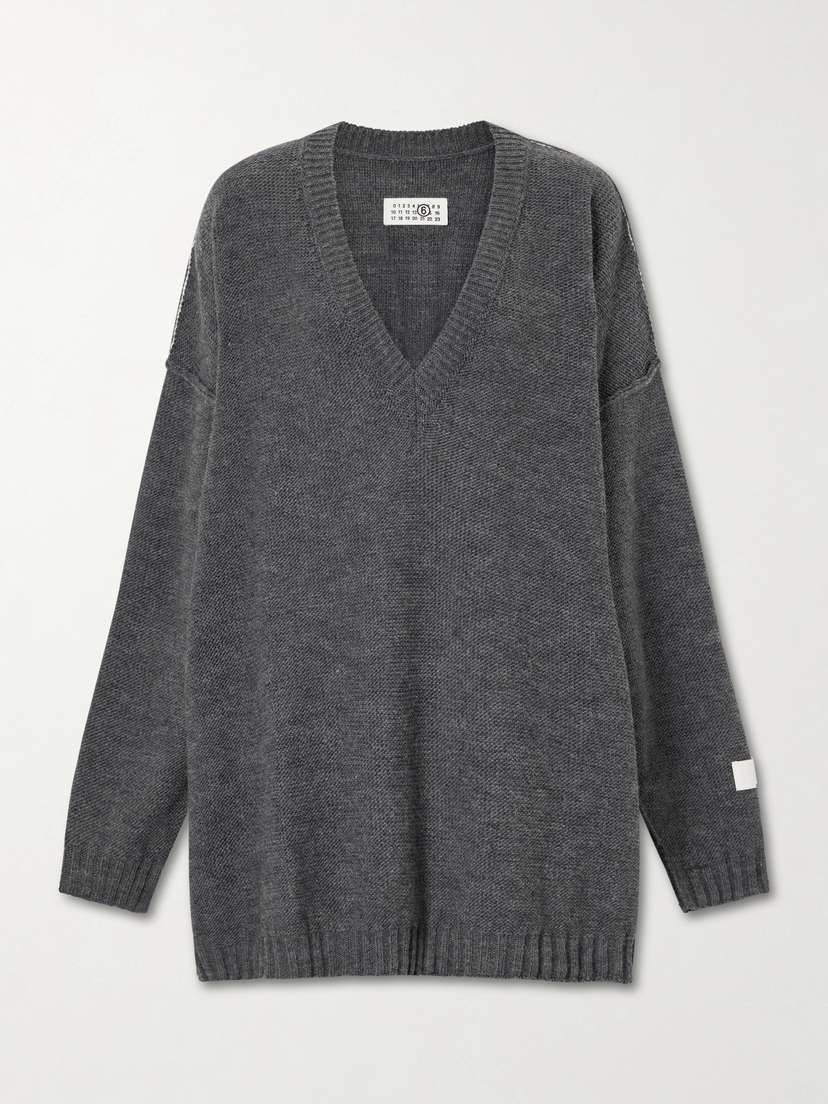 MM6 MAISON MARGIELA Oversized Wool And Alpaca-blend Sweater - Women's Clothing