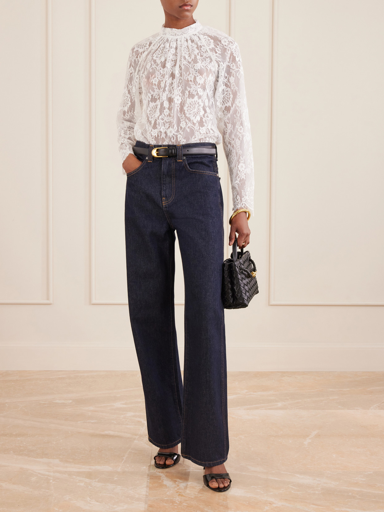 Scalloped Lace Blouse