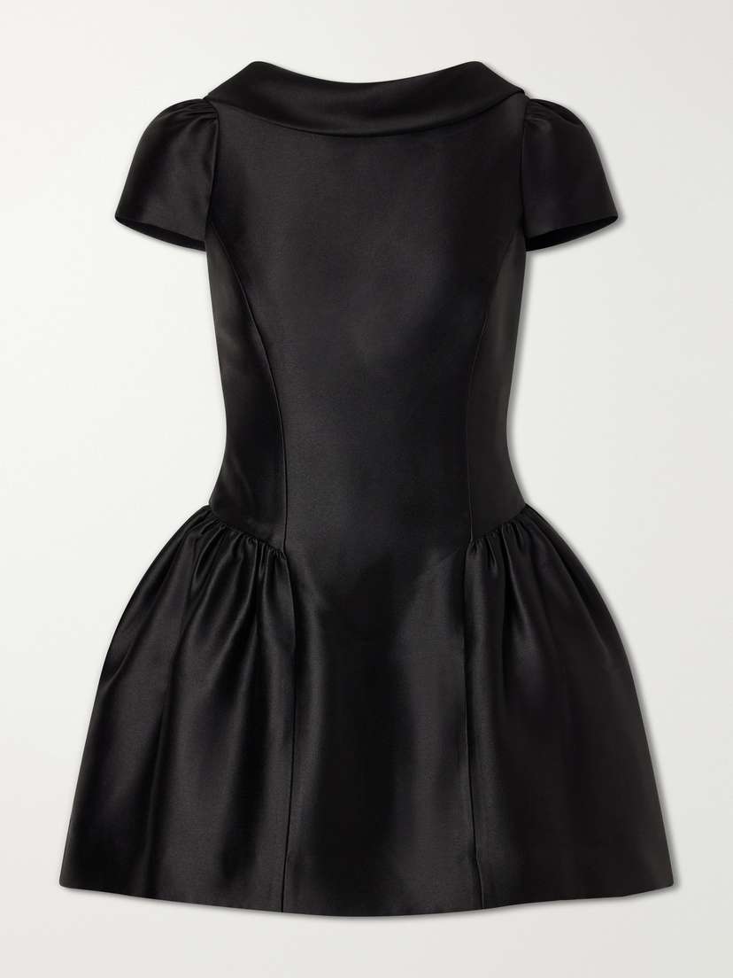 Self-Portrait Gathered Taffeta Mini Dress | Thumbnail 5 Self-Portrait Gathered Taffeta Mini Dress | Thumbnail 5