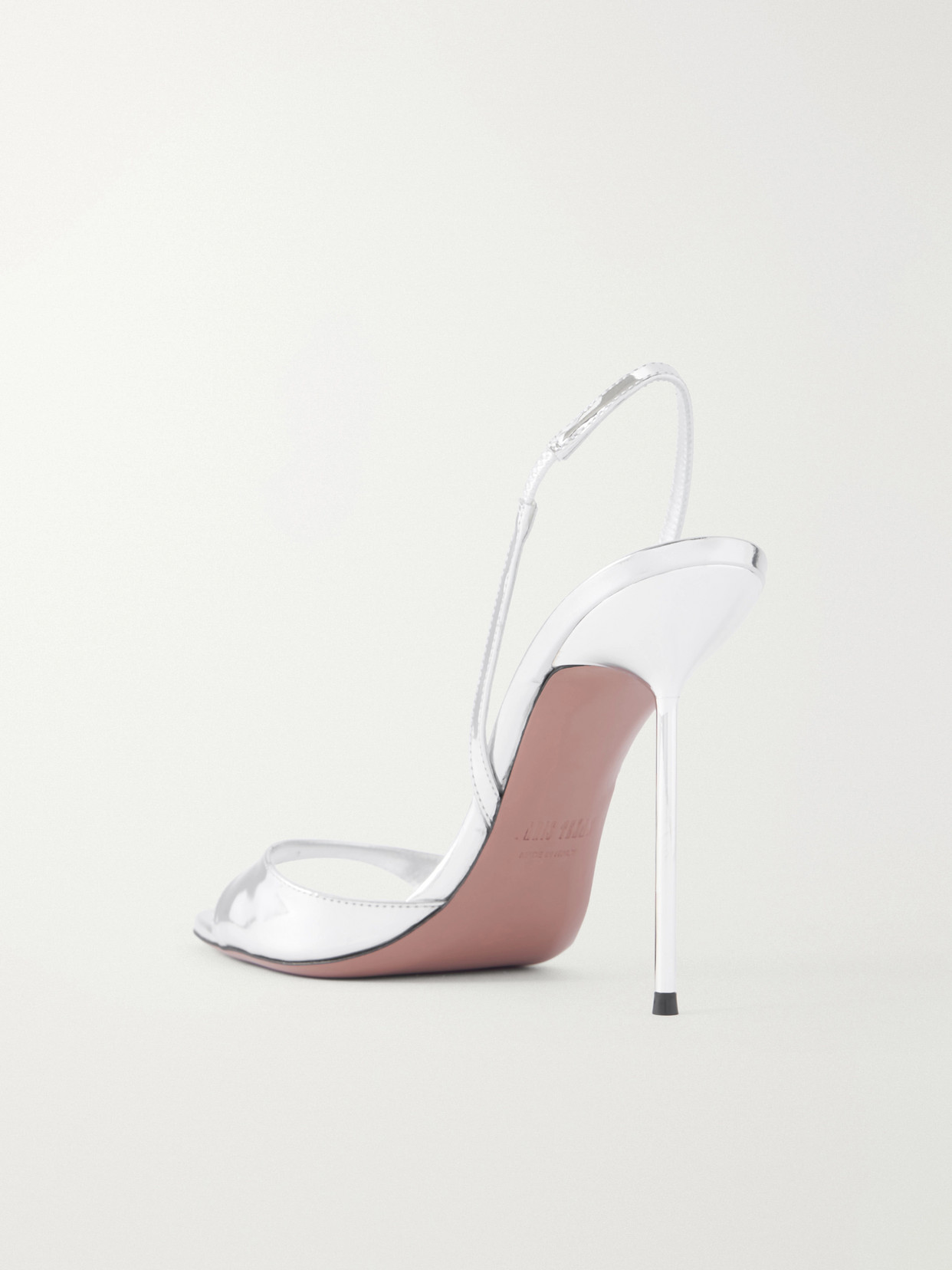 Lidia 95 Mirrored-Leather Slingback