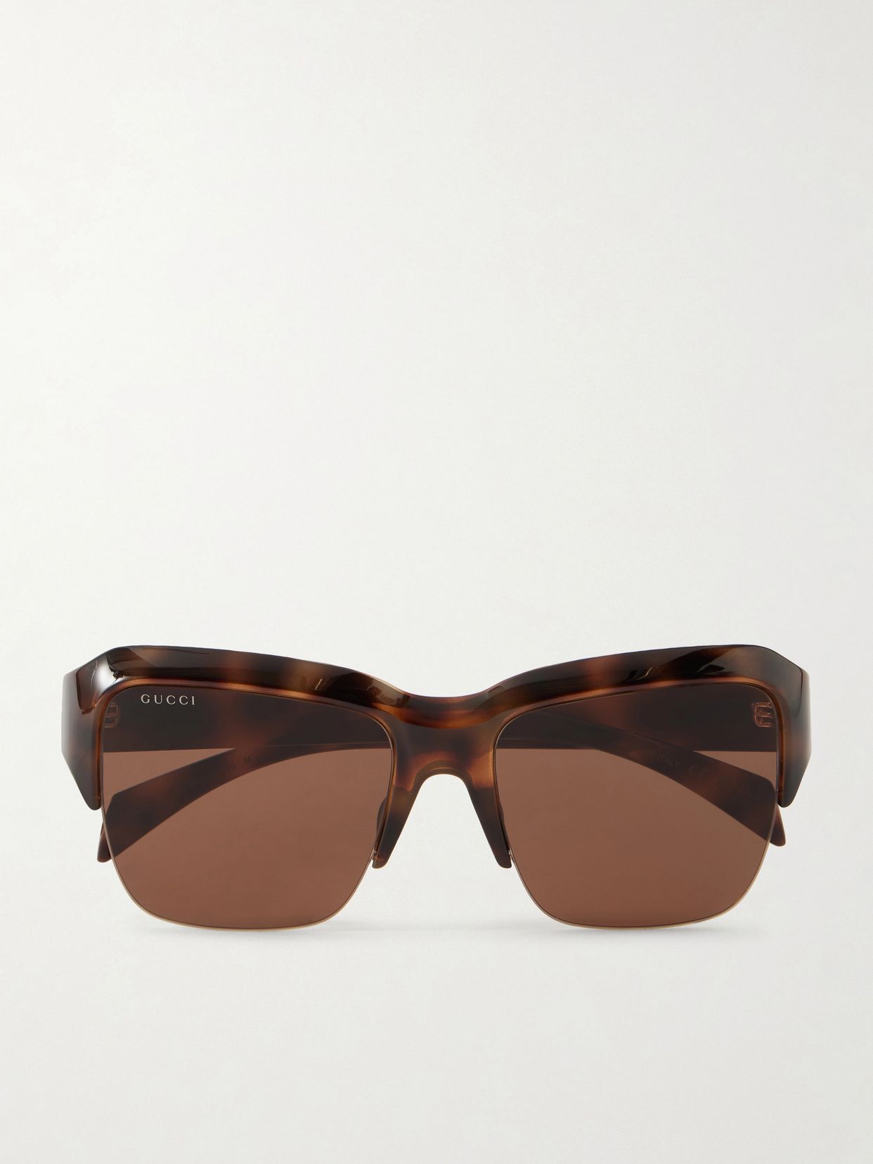 Aviator-style tortoiseshell acetate sunglasses