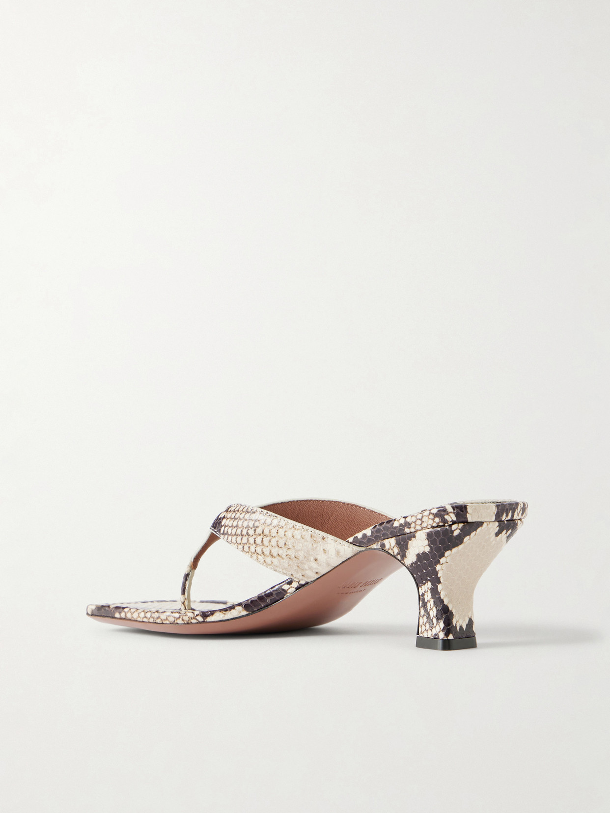 Paris Texas Portofino Snake-effect Leather Mules In Multi