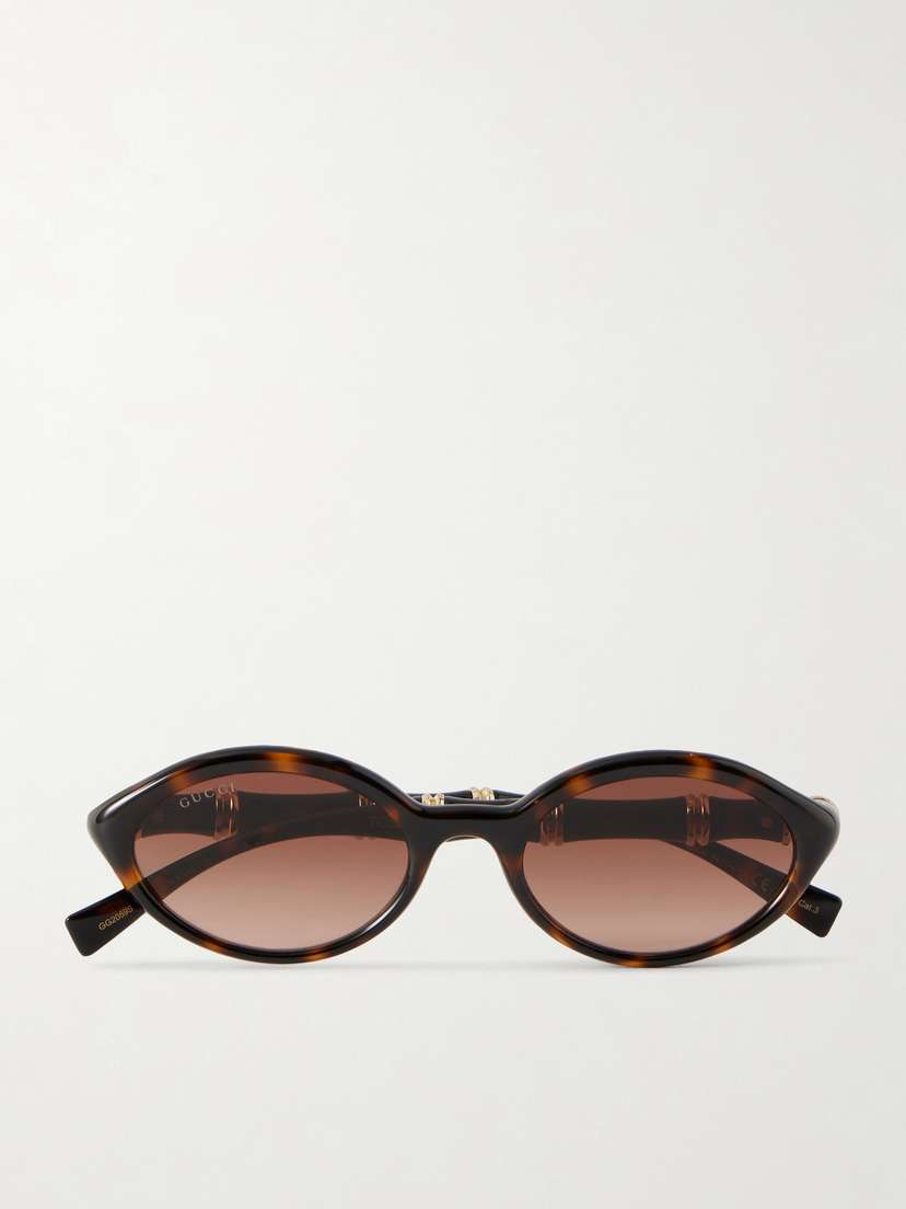Gucci Eyewear Bamboo Round-frame Acetate Sunglasses