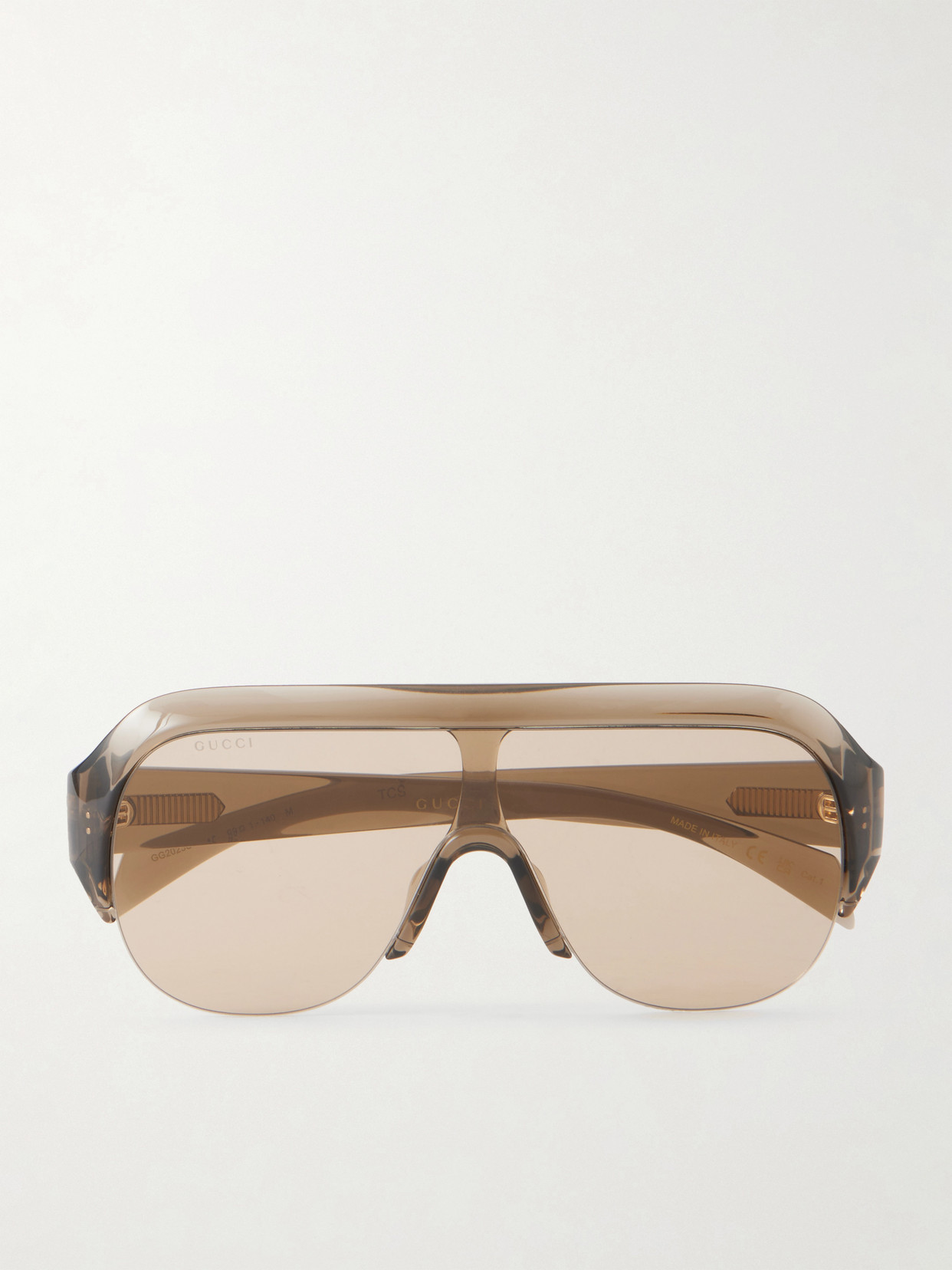 GUCCI EYEWEAR - Nuances Institutional D-frame Acetate Sunglasses - Light brown