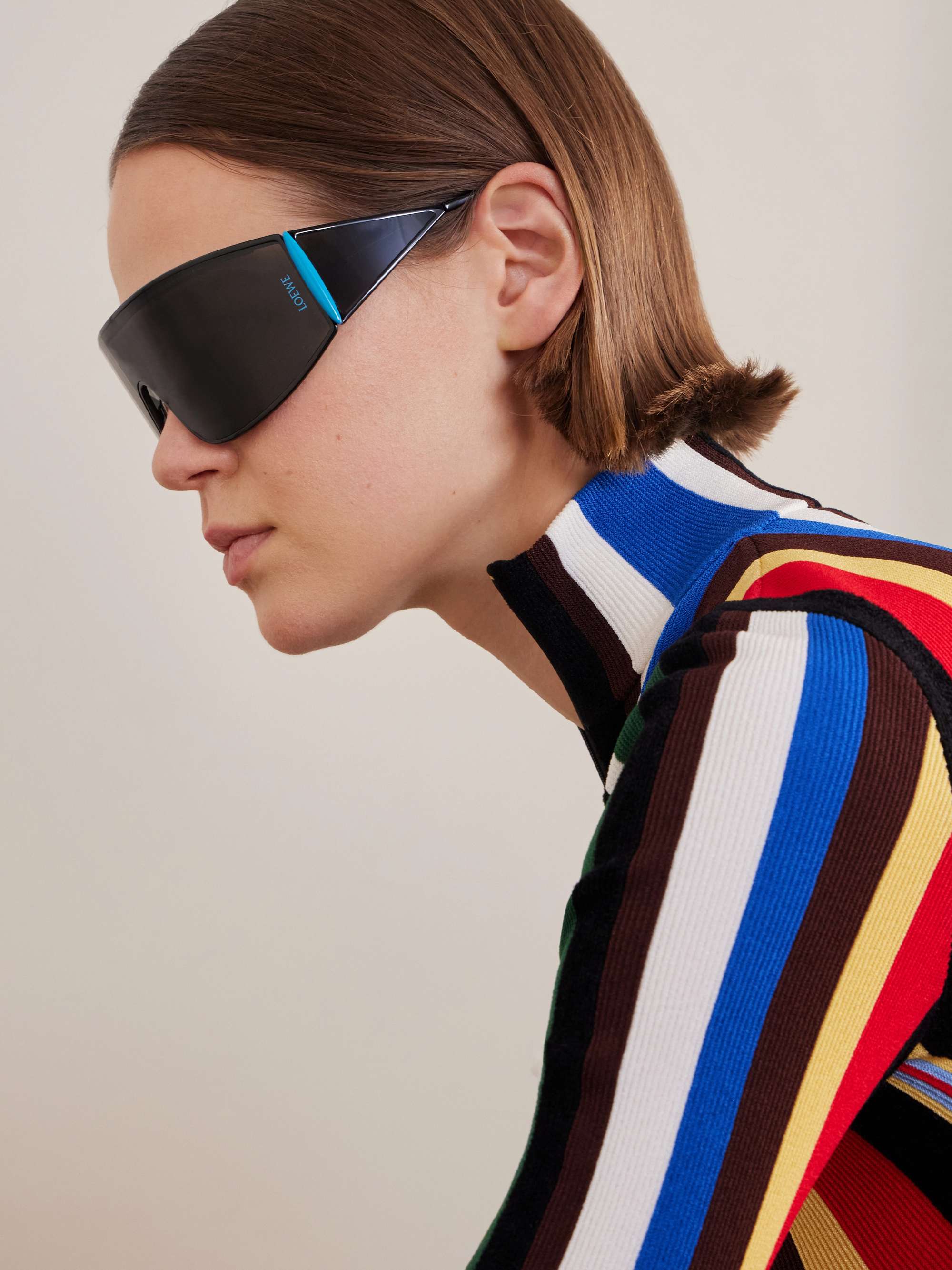 LOEWE EYEWEAR Speed Shield Mask metal sunglasses | NET-A-PORTER