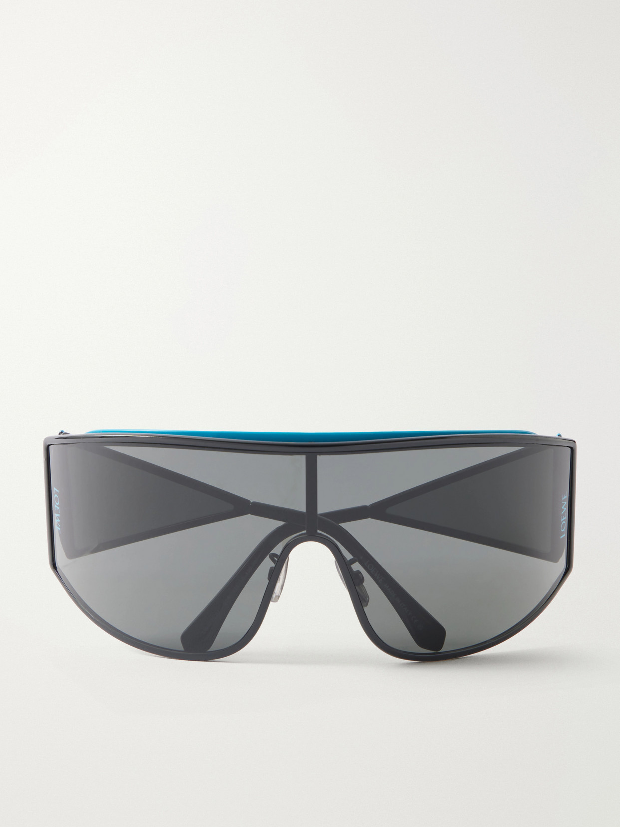 Loewe Speed Shield Mask Metal Sunglasses In Metallic