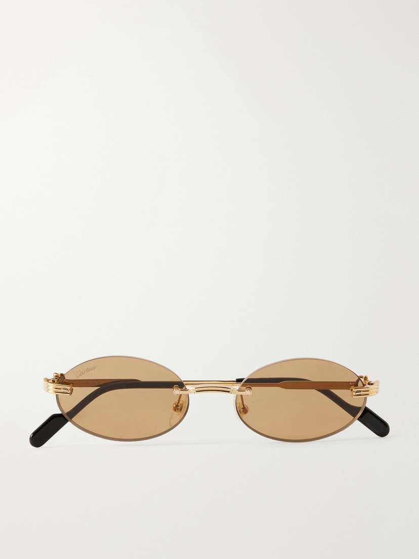 Cartier Eyewear Rounded-frame Metal Sunglasses | Thumbnail 6