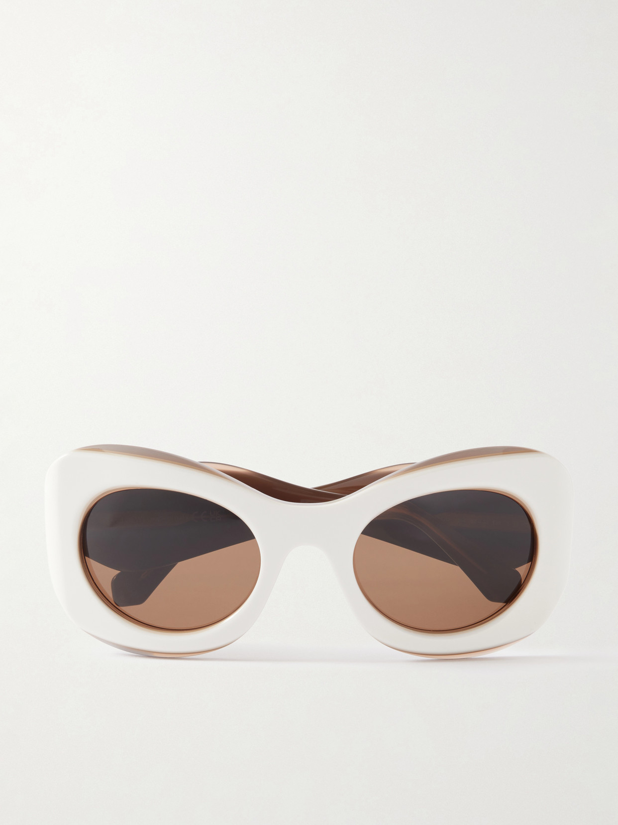 Loewe + Paula's Ibiza Rounded-frame Acetate Sunglasses In White