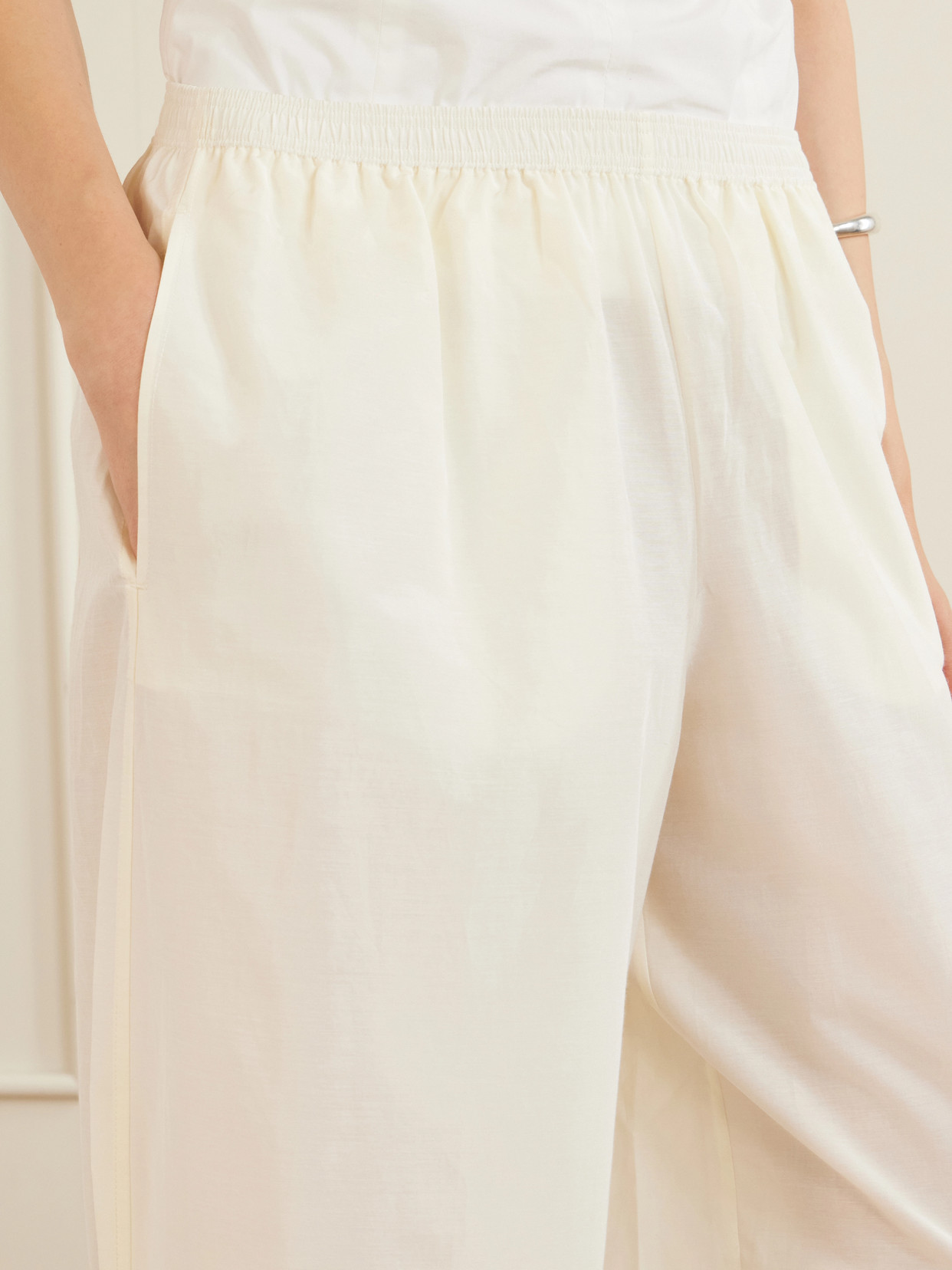 Almaya Cotton And Silk-Blend Balloon Pants