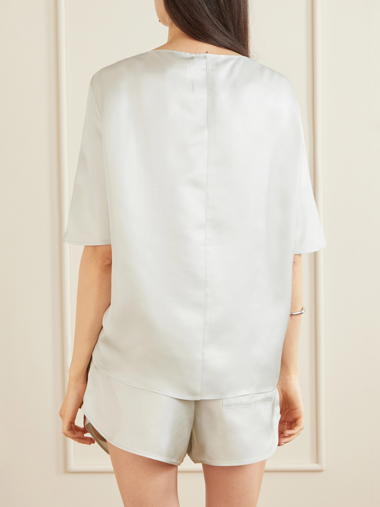 Mano Knotted Silk-Twill Blouse
