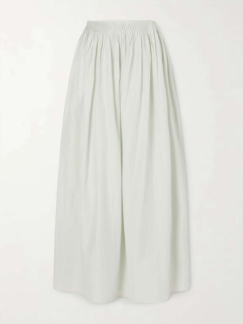 Loulou de Saison Naya Gathered Cotton And Silk-blend Maxi Skirt | Thumbnail 6 Loulou de Saison Naya Gathered Cotton And Silk-blend Maxi Skirt | Thumbnail 6