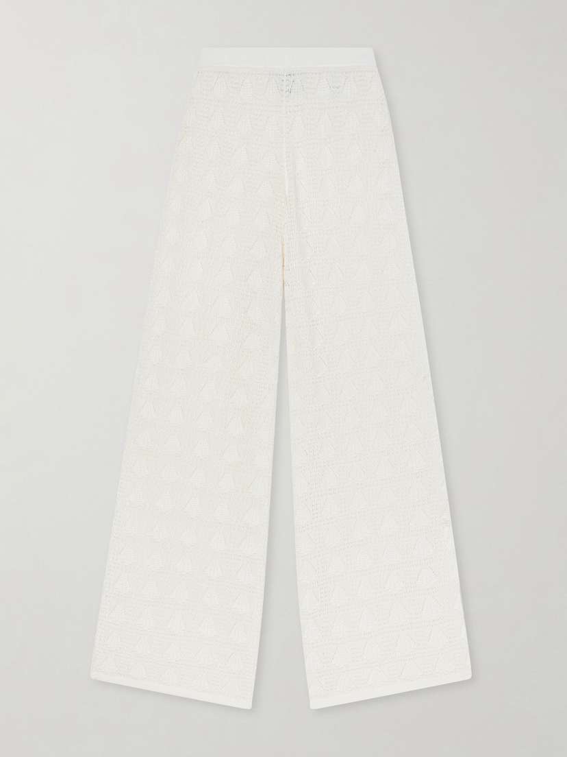 Loulou de Saison Egeo Pointelle-knit Wide-leg Pants | Thumbnail 6