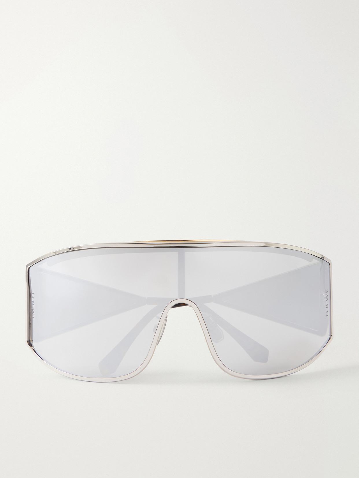 Loewe Metal Mask-frame Sunglasses In Silver