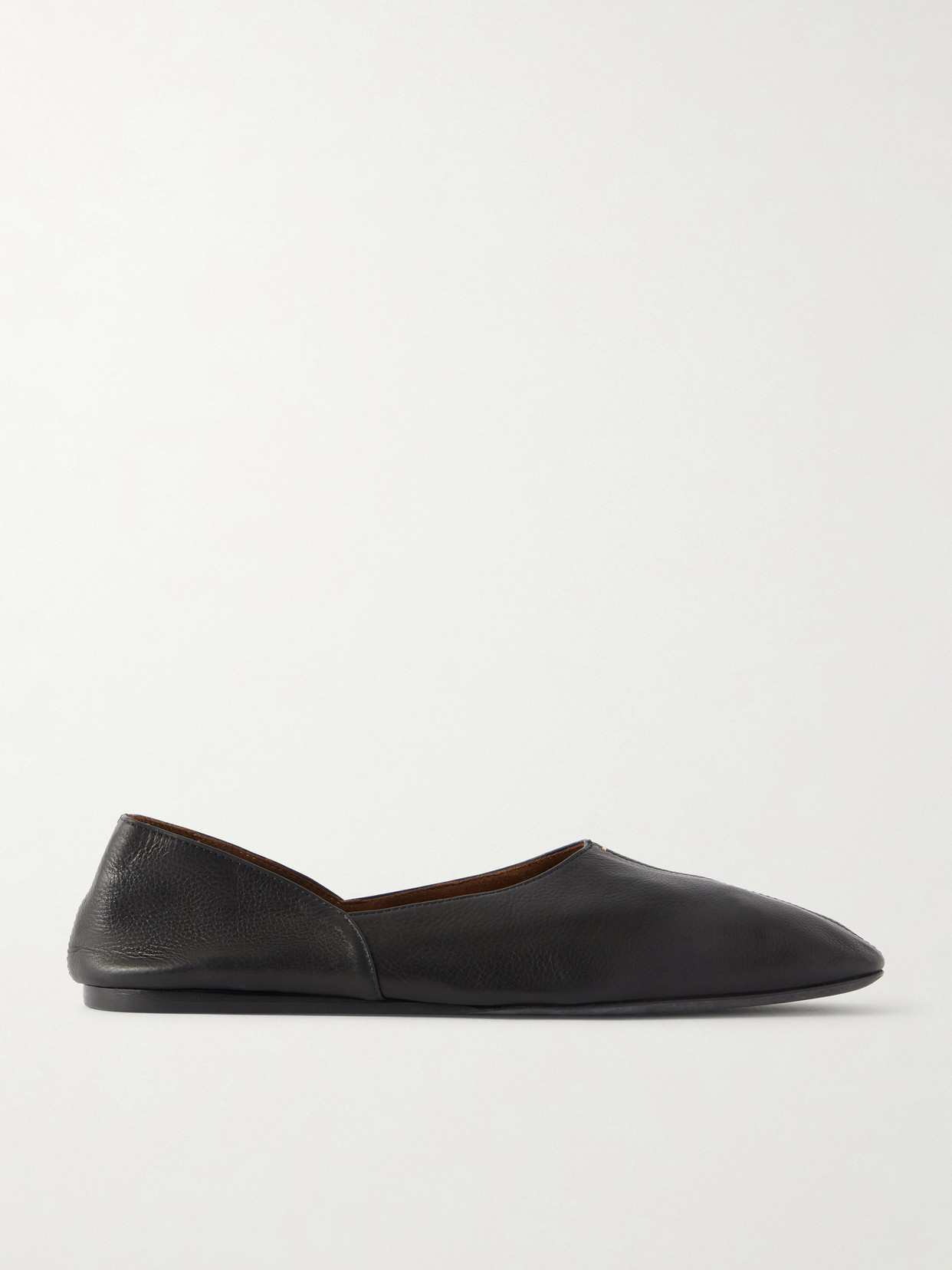 Khaite Jane Leather Mocassins In Black