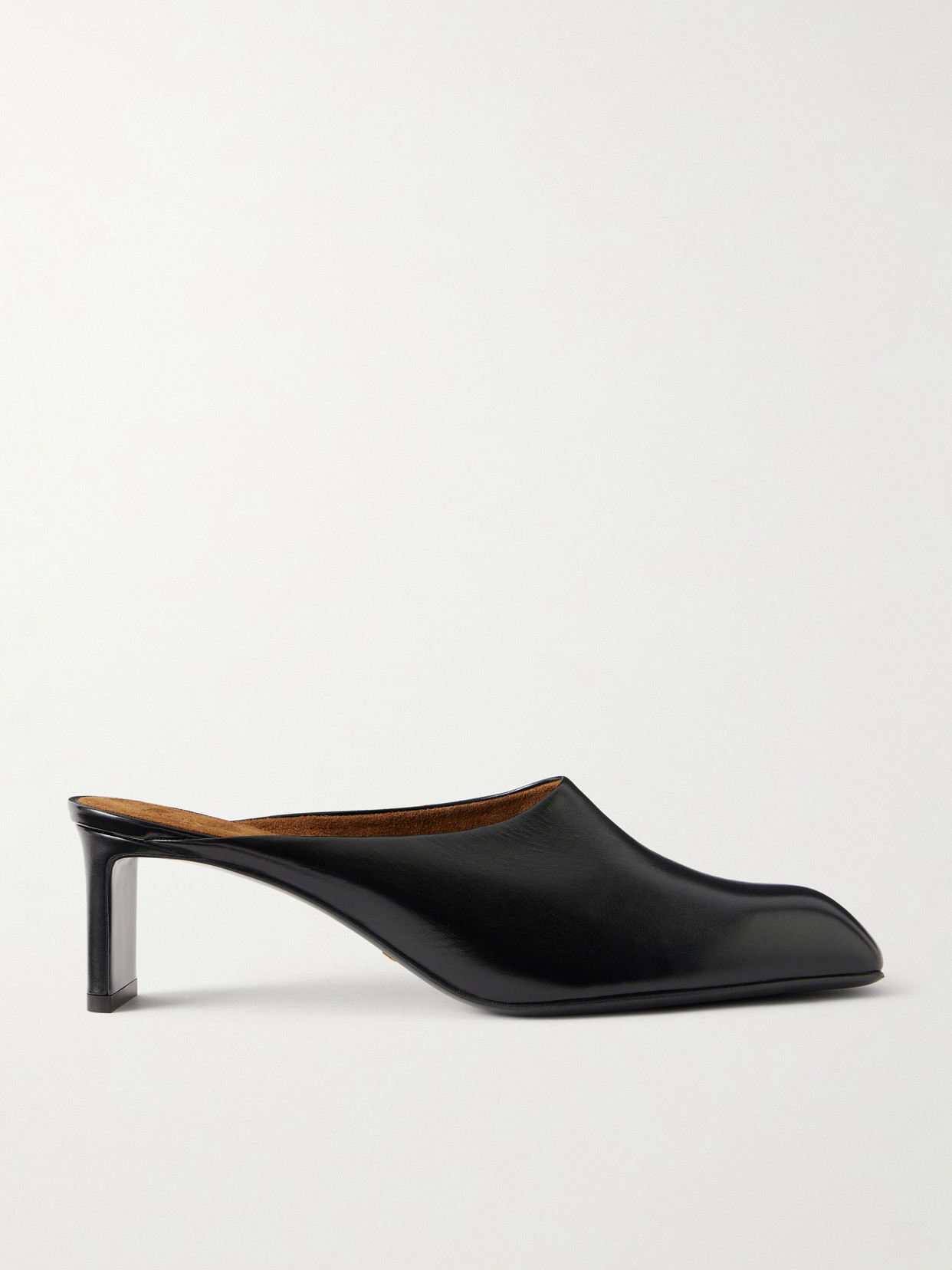 Khaite Colt Leather Mules In Black