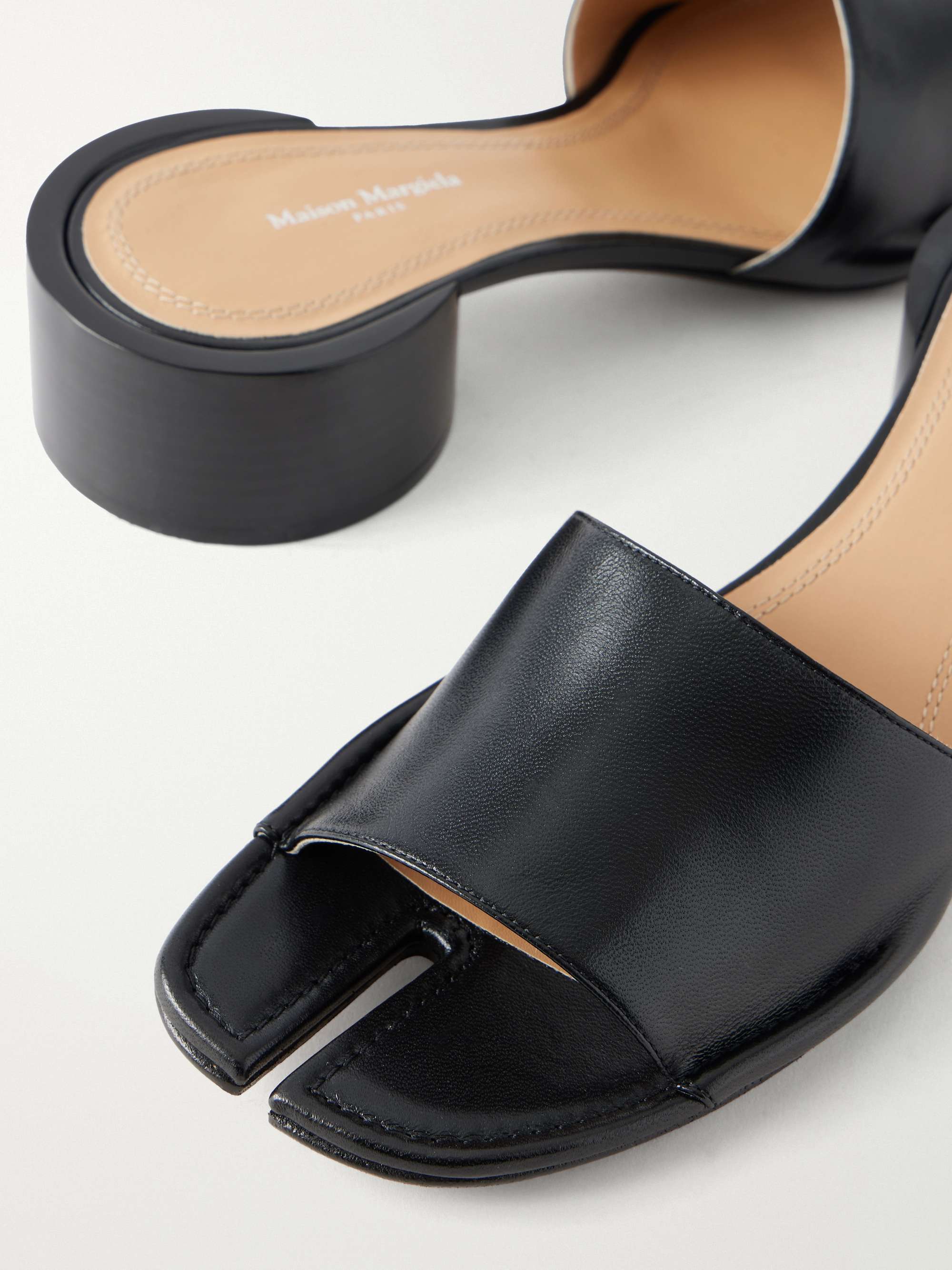 MAISON MARGIELA Tabi 30 leather sandals | NET-A-PORTER