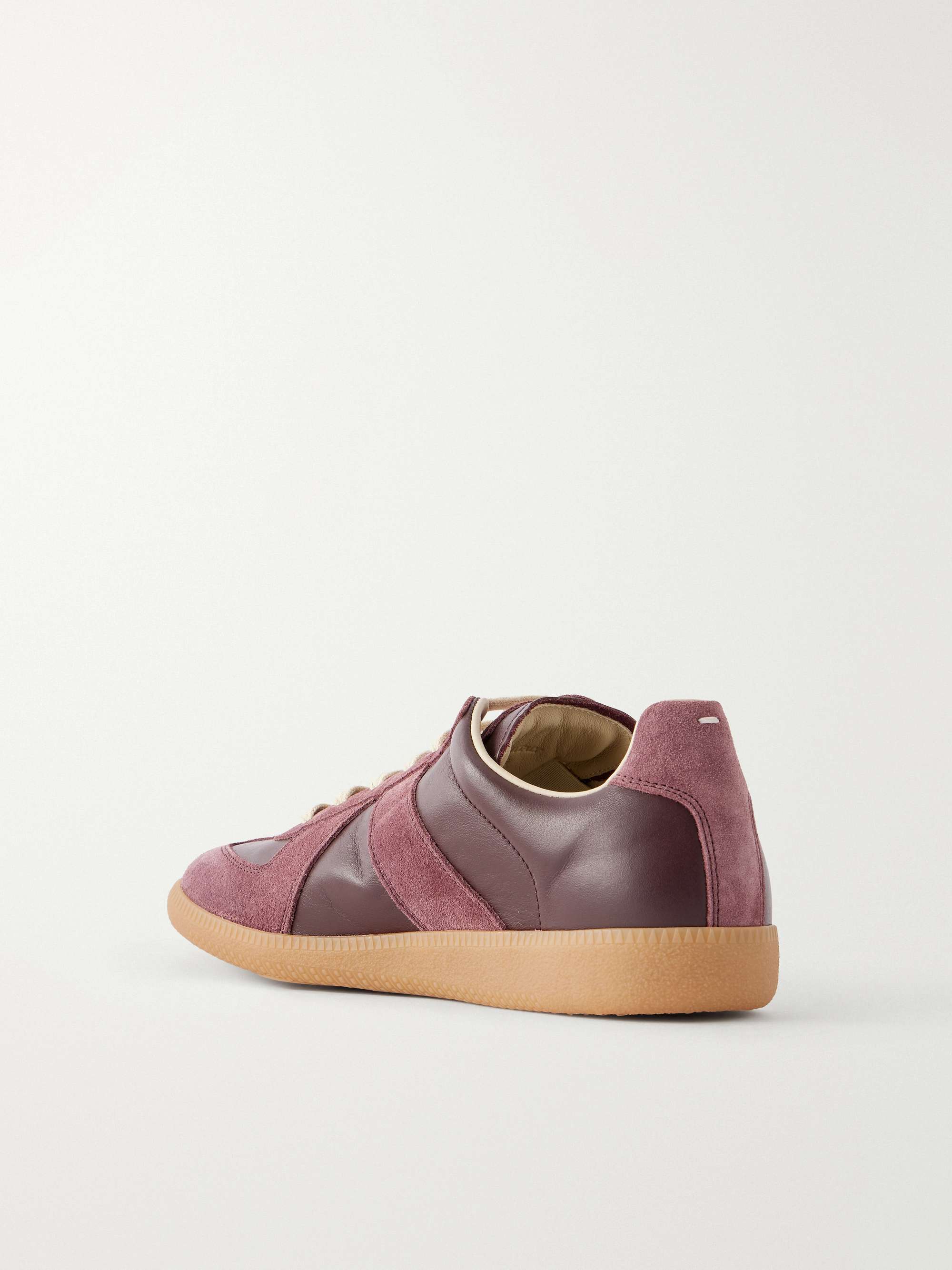 MAISON MARGIELA Replica leather and suede sneakers