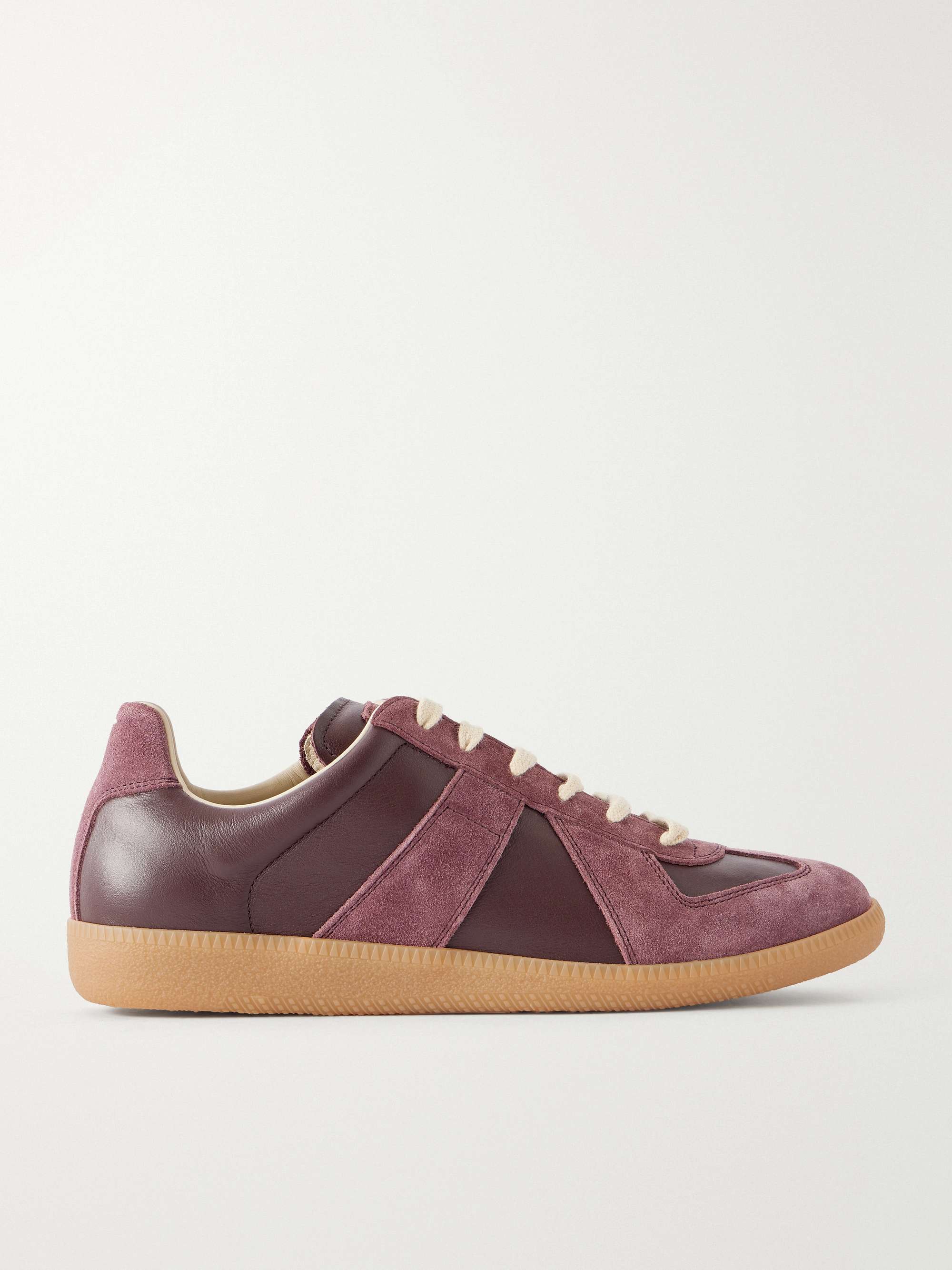 MAISON MARGIELA Replica leather and suede sneakers