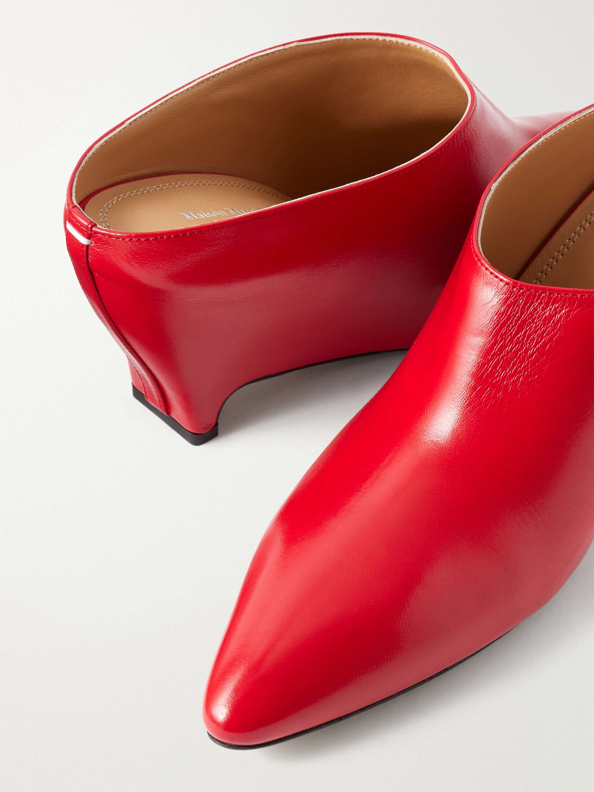 MAISON MARGIELA Heel-less leather mules | NET-A-PORTER