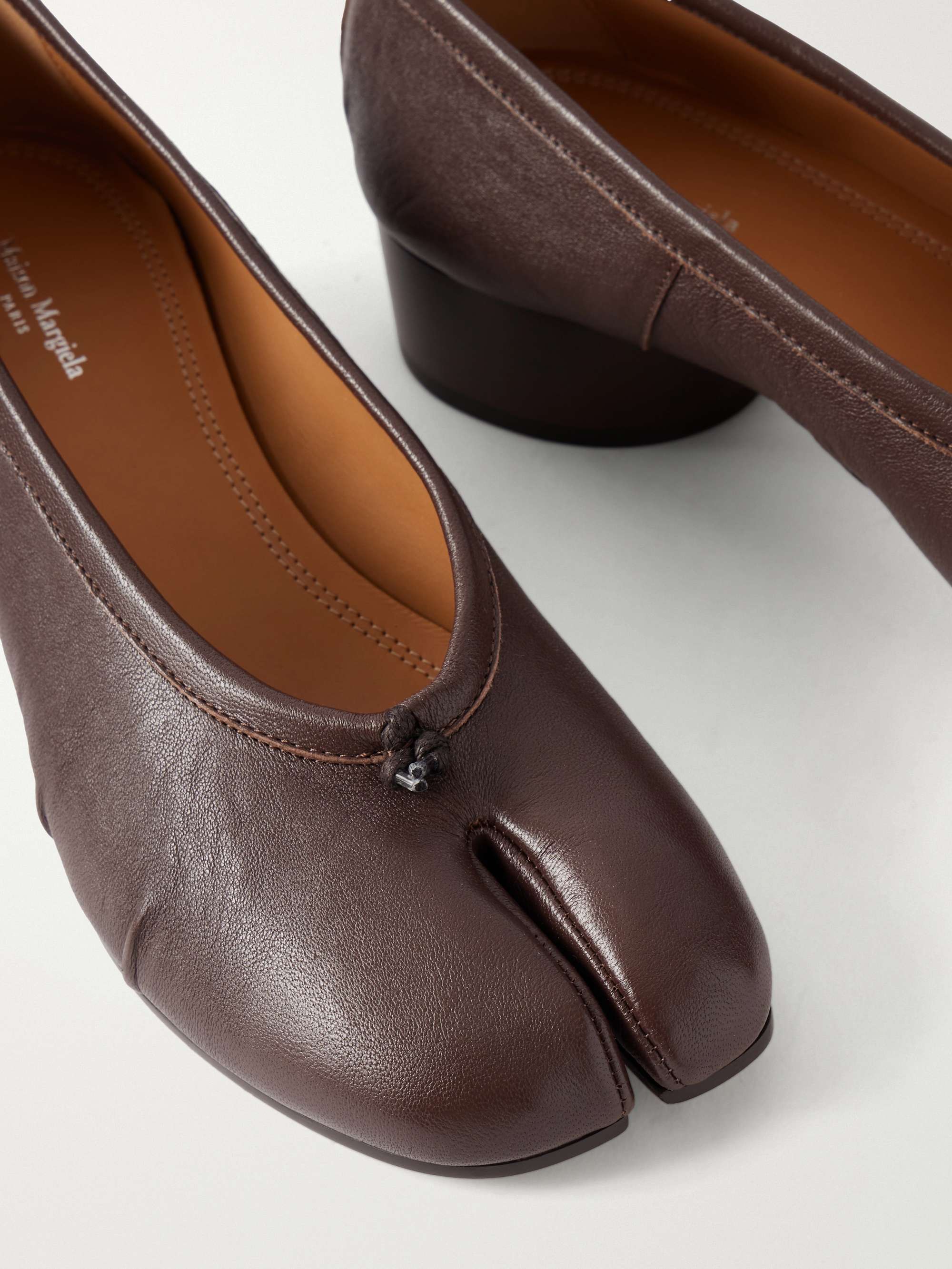 MAISON MARGIELA Tabi 30 leather pumps | NET-A-PORTER