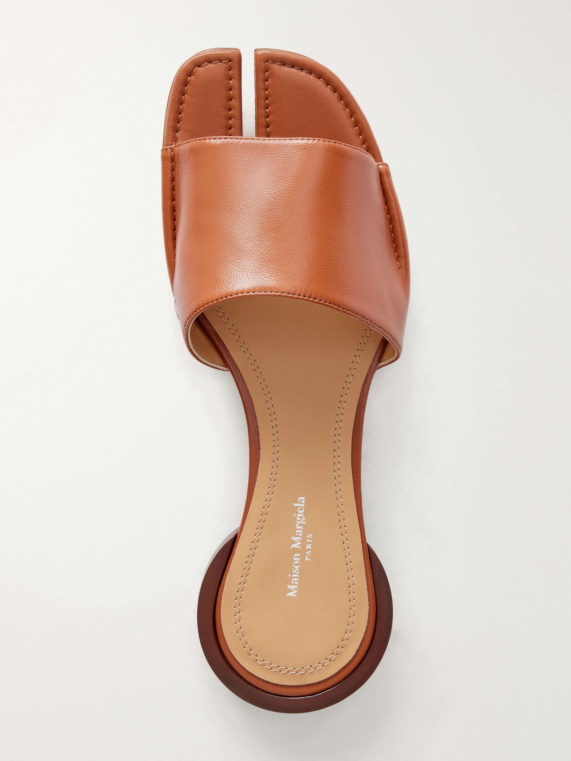 MAISON MARGIELA Tabi split-toe leather flats | NET-A-PORTER