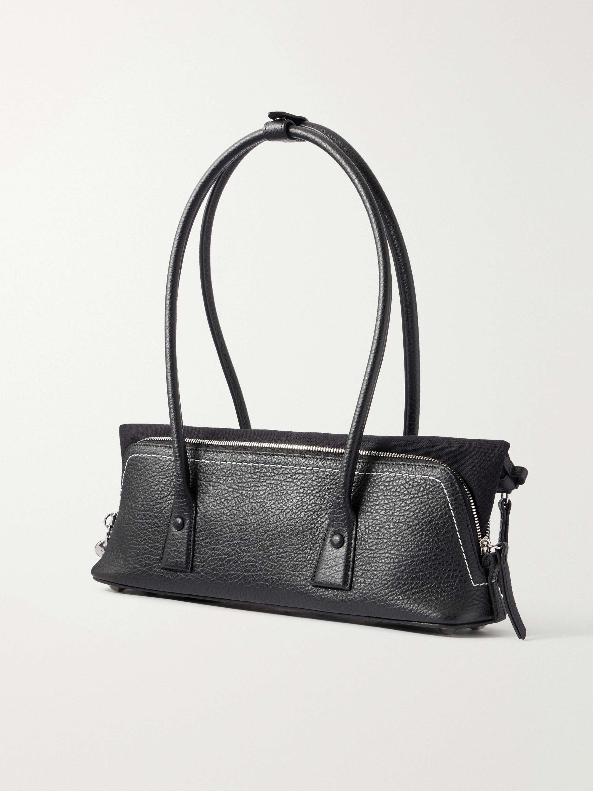 MAISON MARGIELA East West canvas-trimmed leather shoulder bag