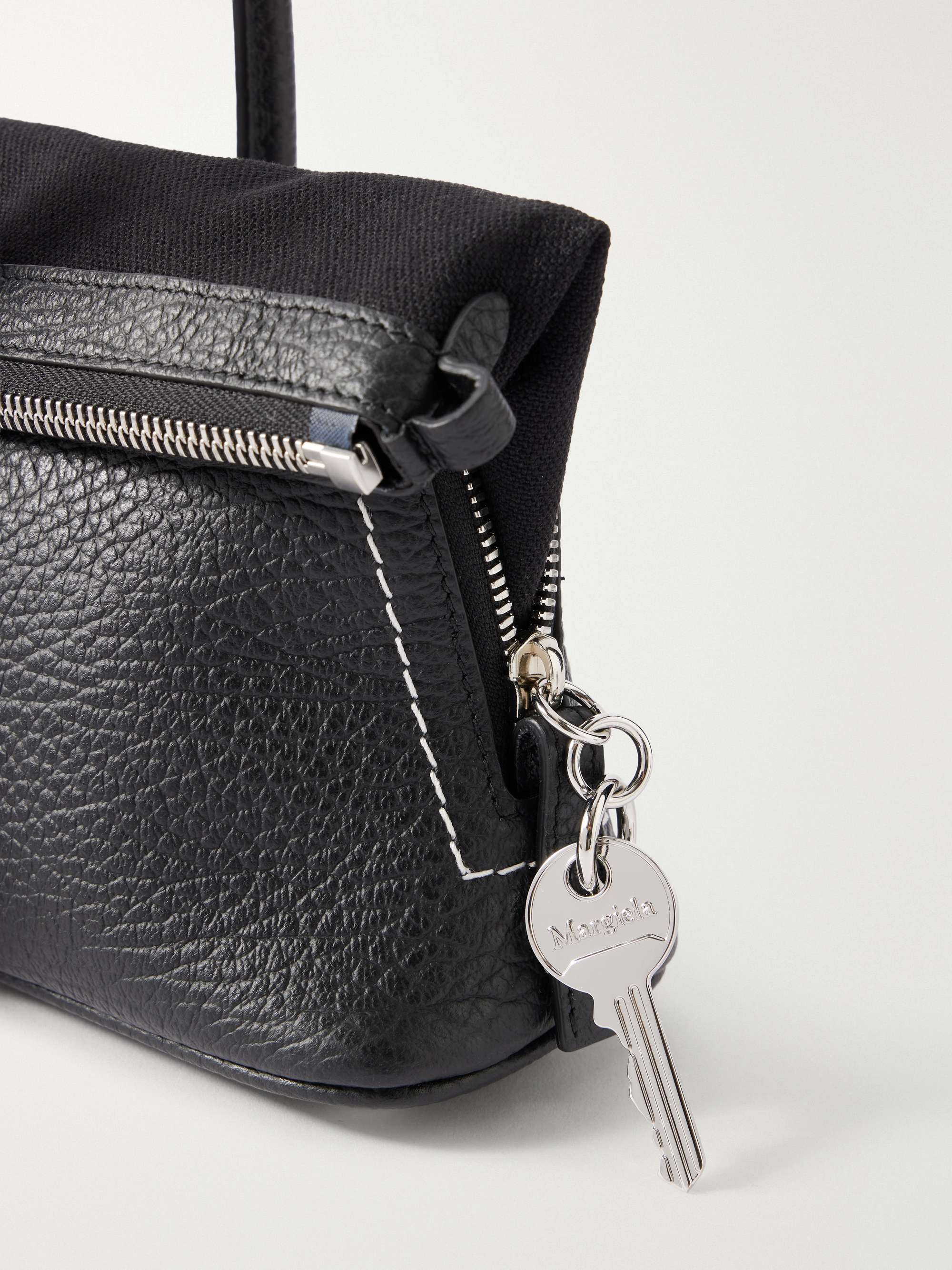 MAISON MARGIELA East West canvas-trimmed leather shoulder bag