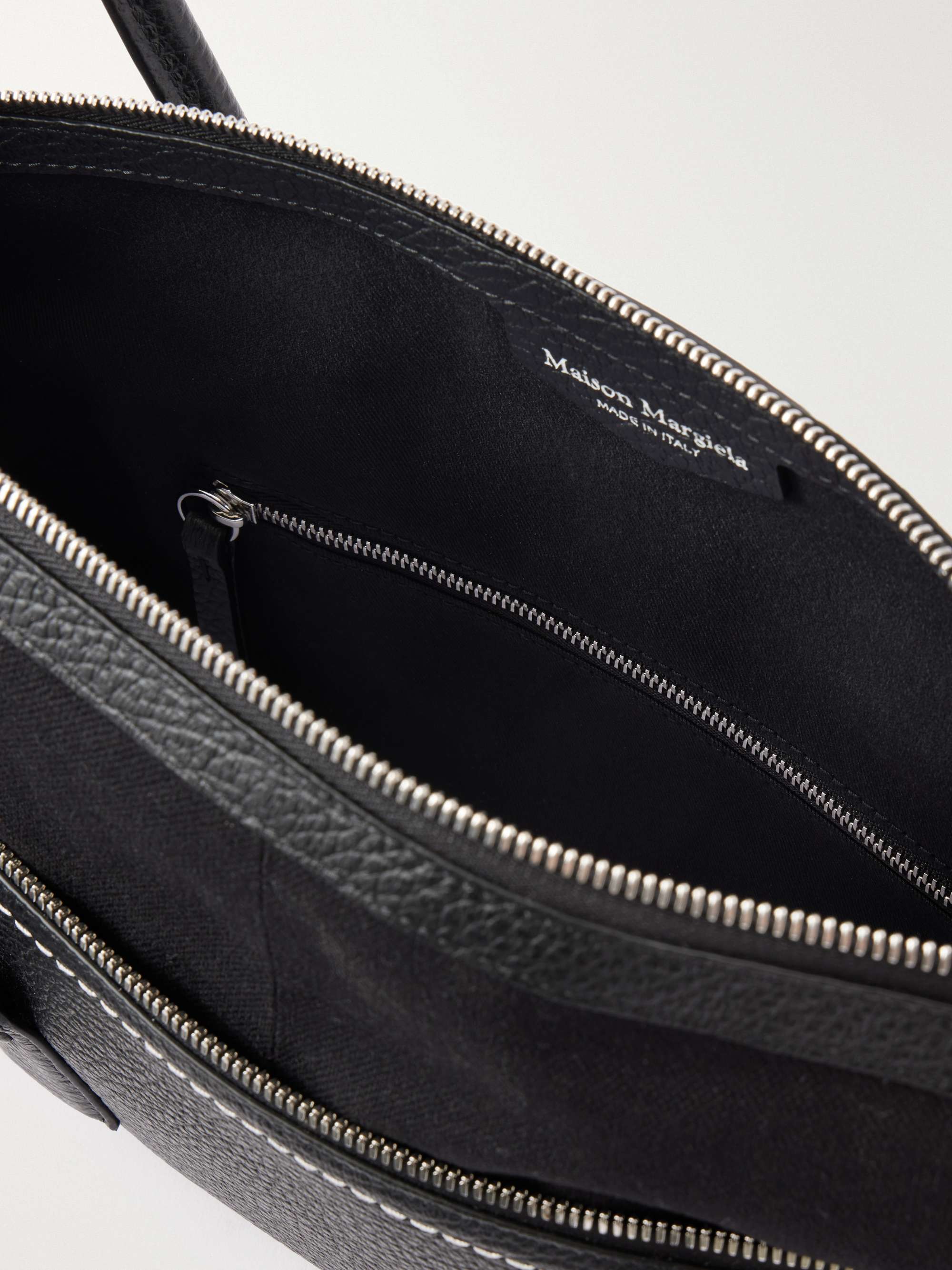 MAISON MARGIELA East West canvas-trimmed leather shoulder bag