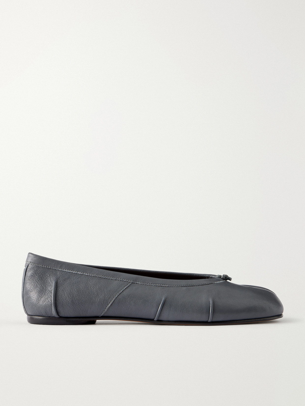 Tabi Split-Toe Textured Ballet Flats