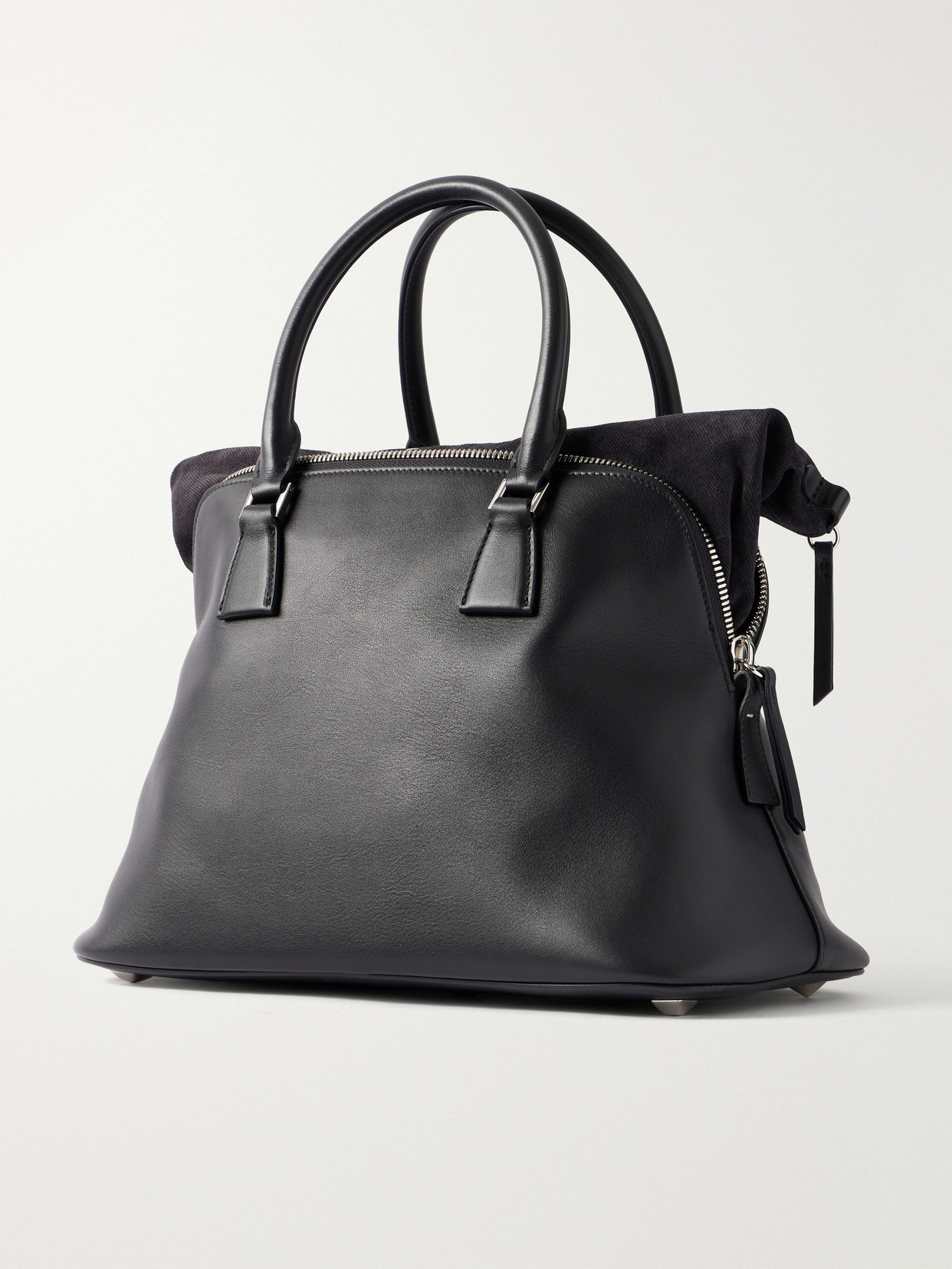 Leather And Suede Tote