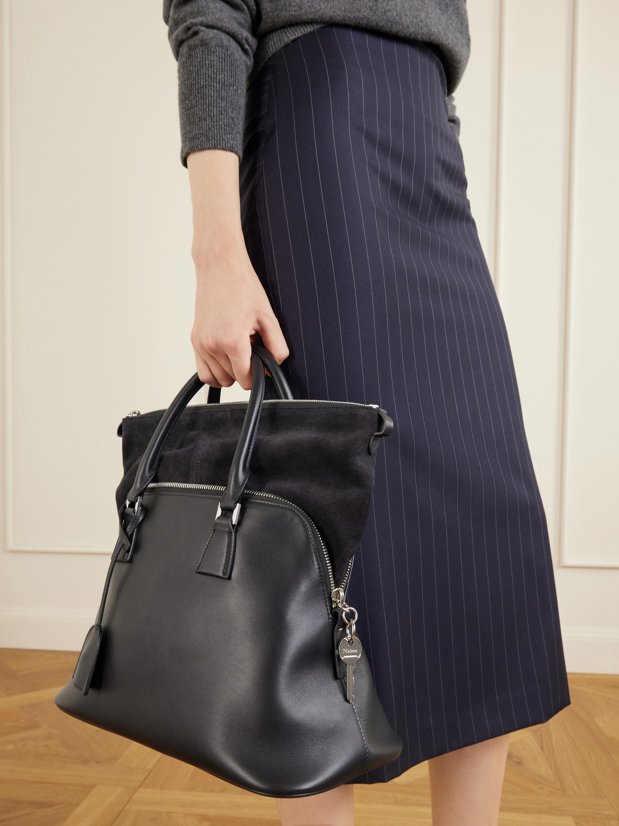Leather And Suede Tote