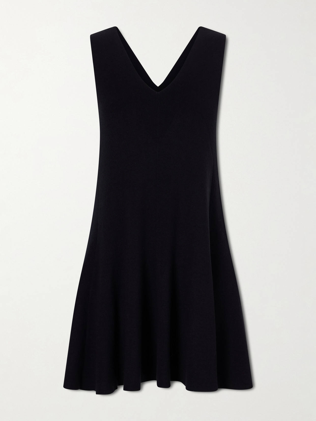 Arch4 Cotton, Silk And Cashmere Mini Dress In Black