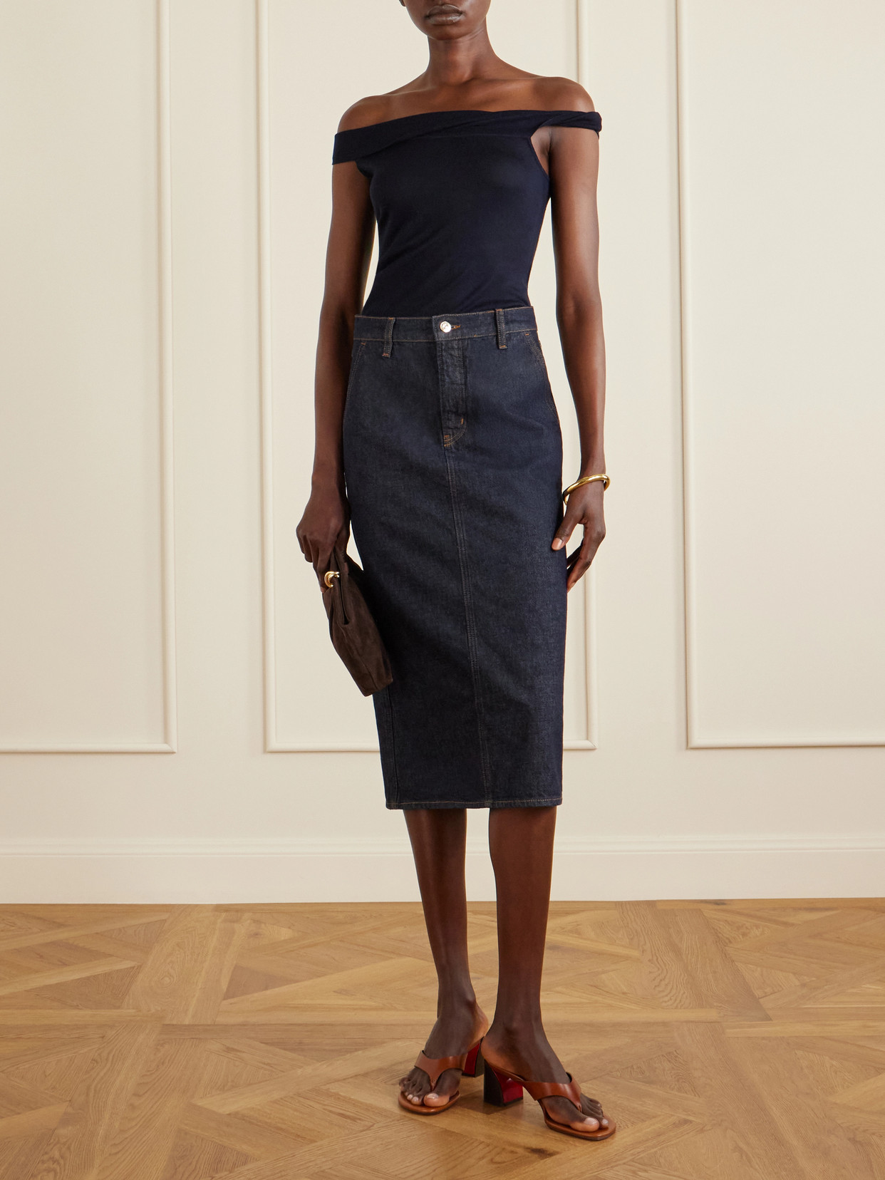 Off-The-Shoulder Silk And Cashmere-Blend Top