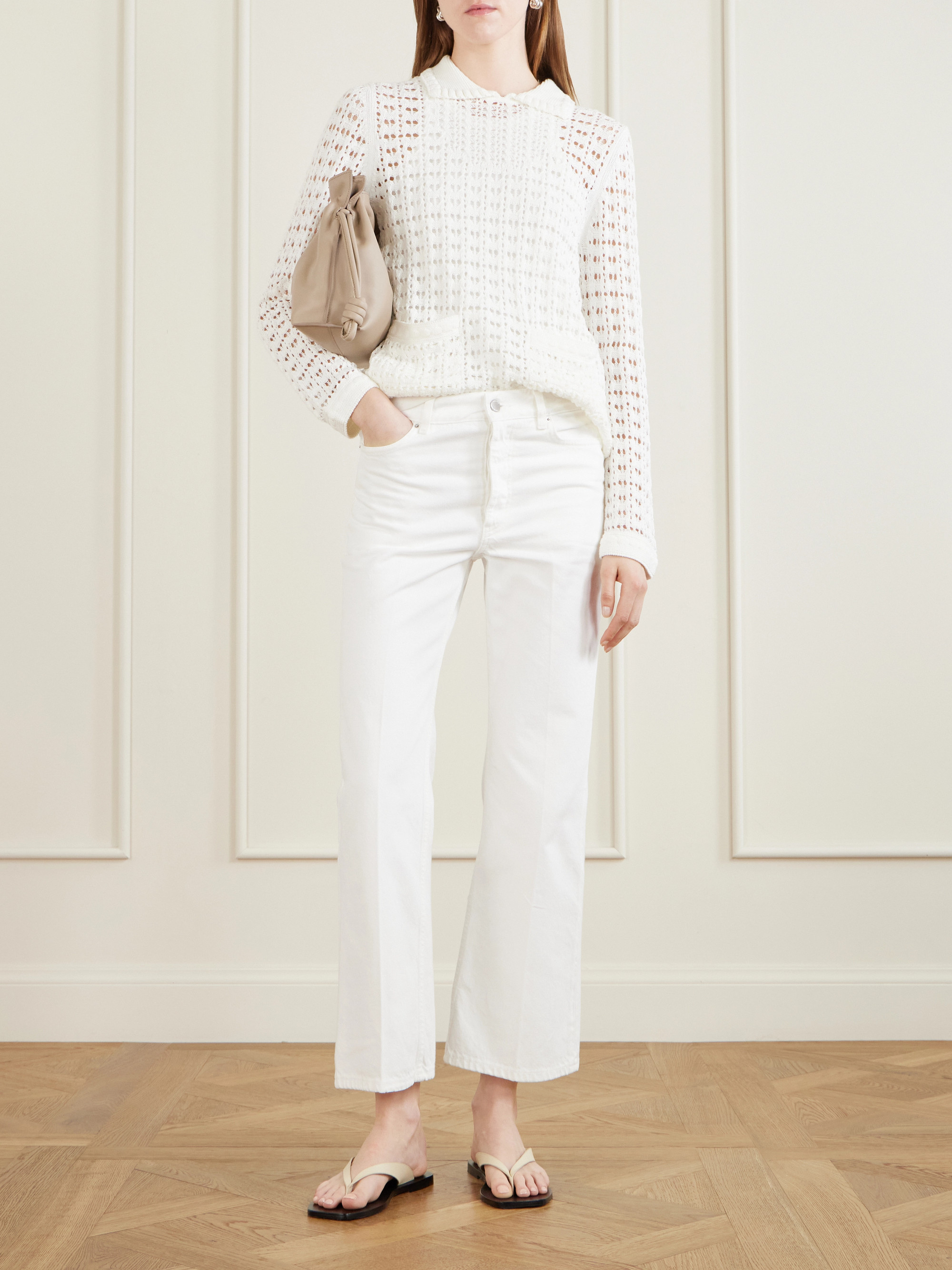 arch4 Sunny crochet-knit cotton sweater