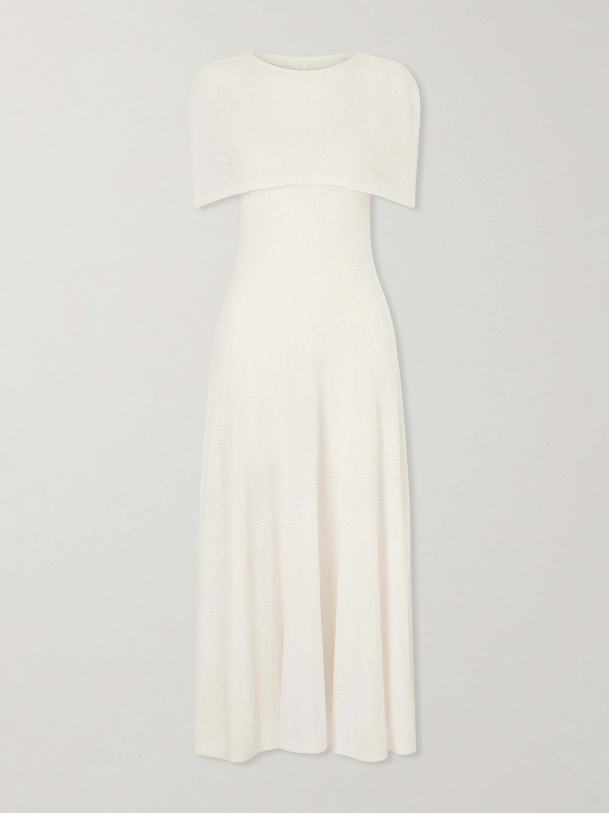 Arch4 Cordelia Crocheted Cotton, Silk And Cashmere-blend Maxi Dress In White