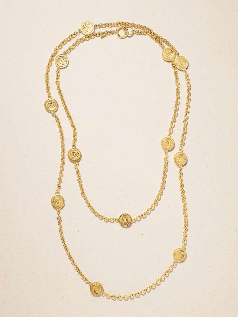 Susan Caplan Vintage Chanel Gold-plated Necklace