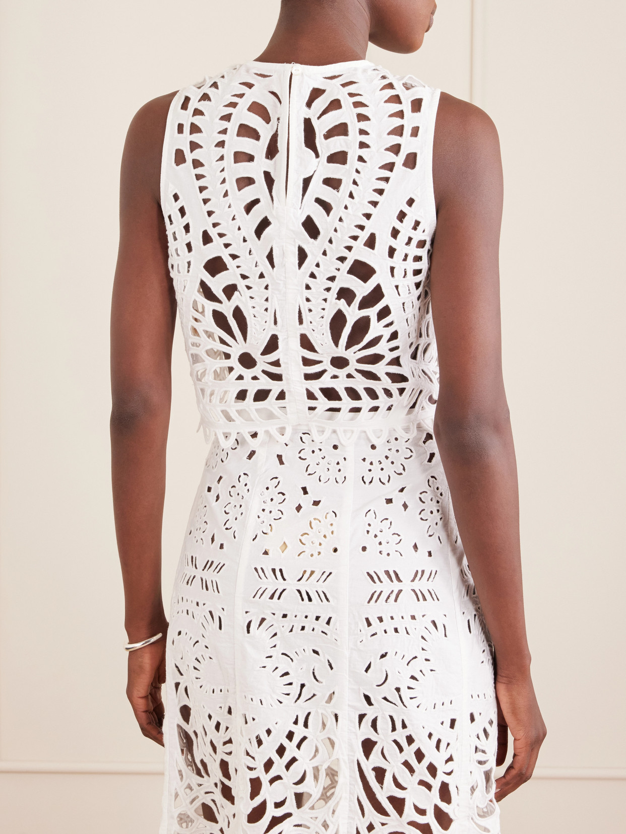 Ada Brisé Cropped Embroidered Cotton Top
