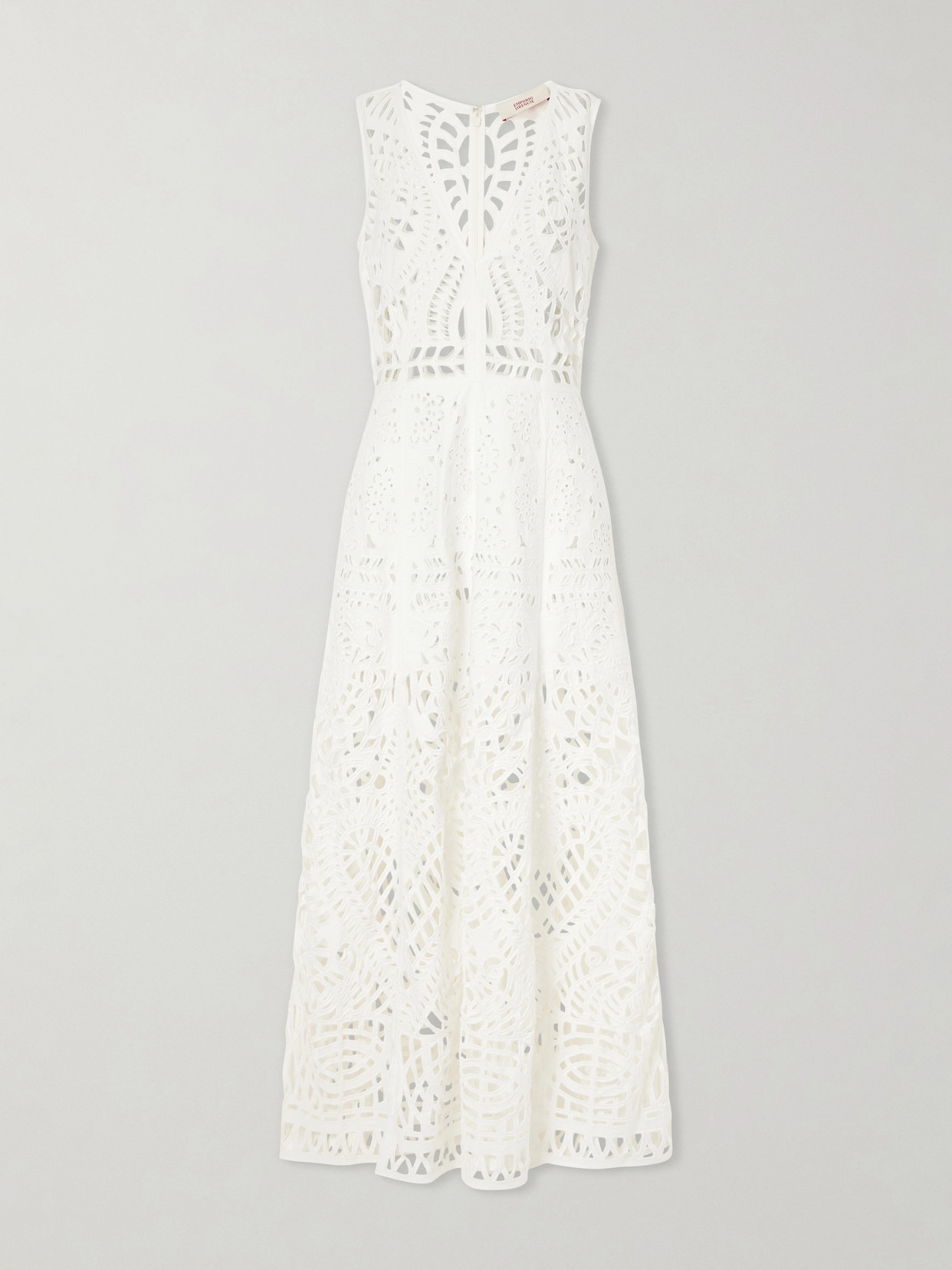 Emporio Sirenuse - Vivienne Brisé Cut-out Cotton Midi Dress - White