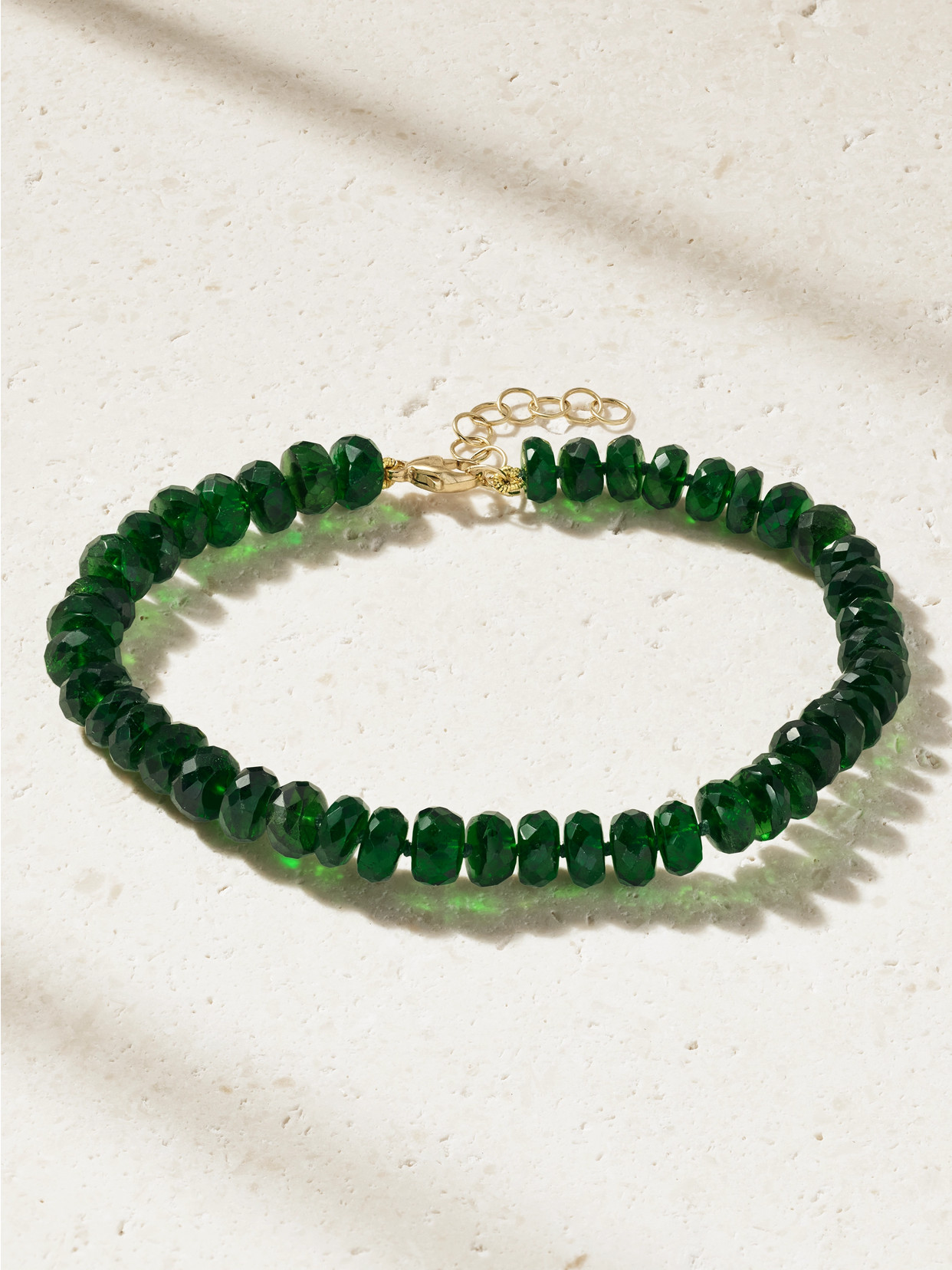 Jia Jia Oracle 14-karat Gold Chrome Diopside Bracelet In Green