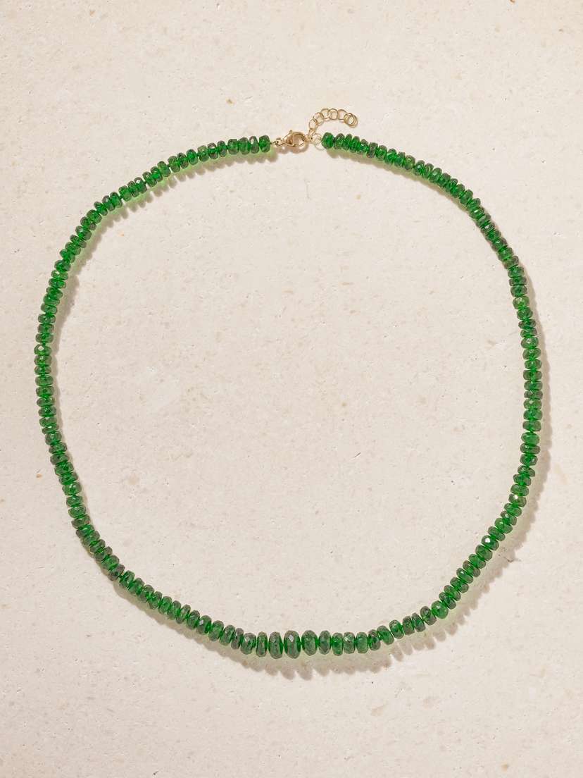 JIA JIA 14-karat Gold Oracle Chrome Diopside Necklace