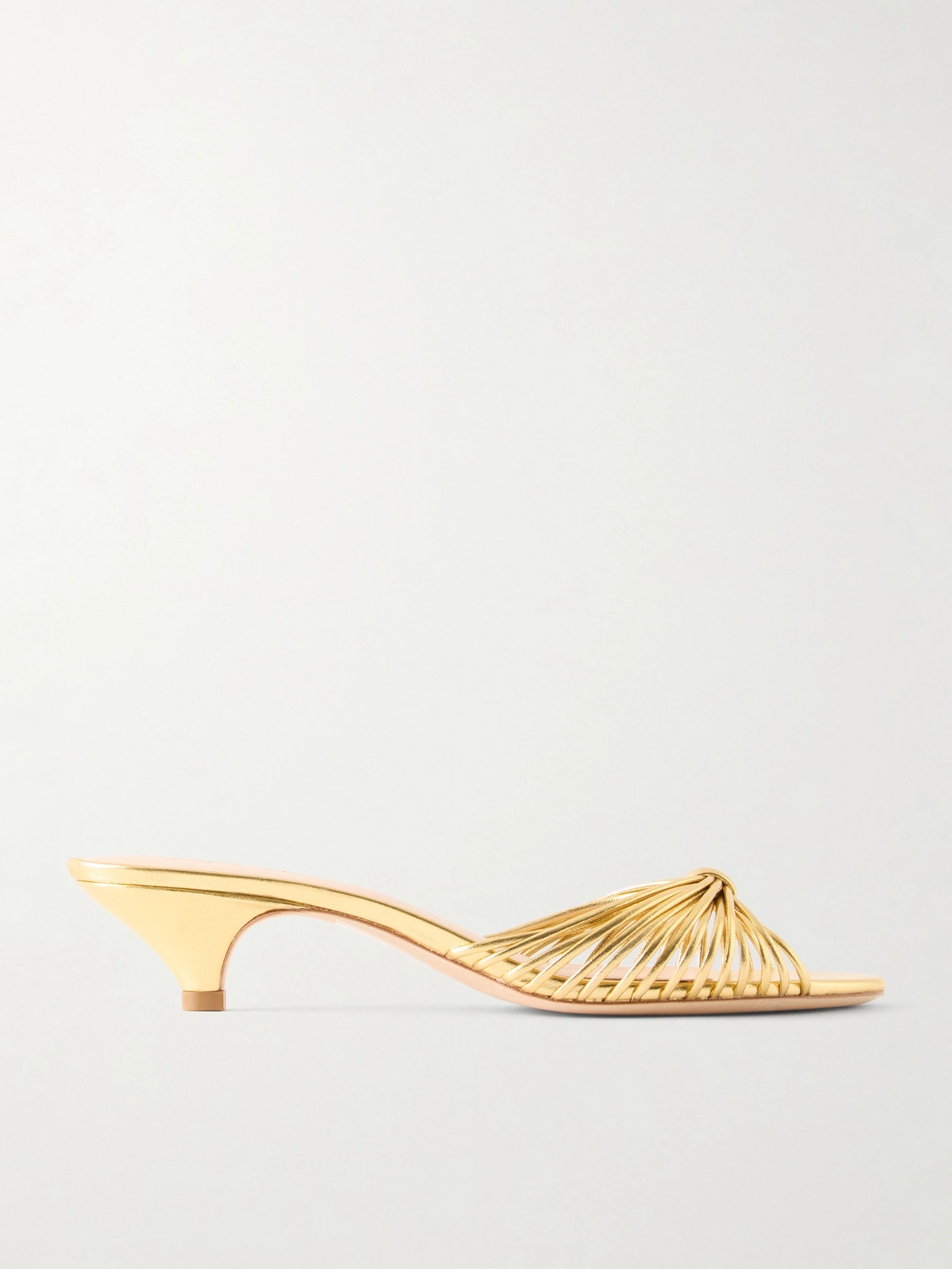 Loeffler Randall - Dixie 40 Metallic Leather Mules - Gold