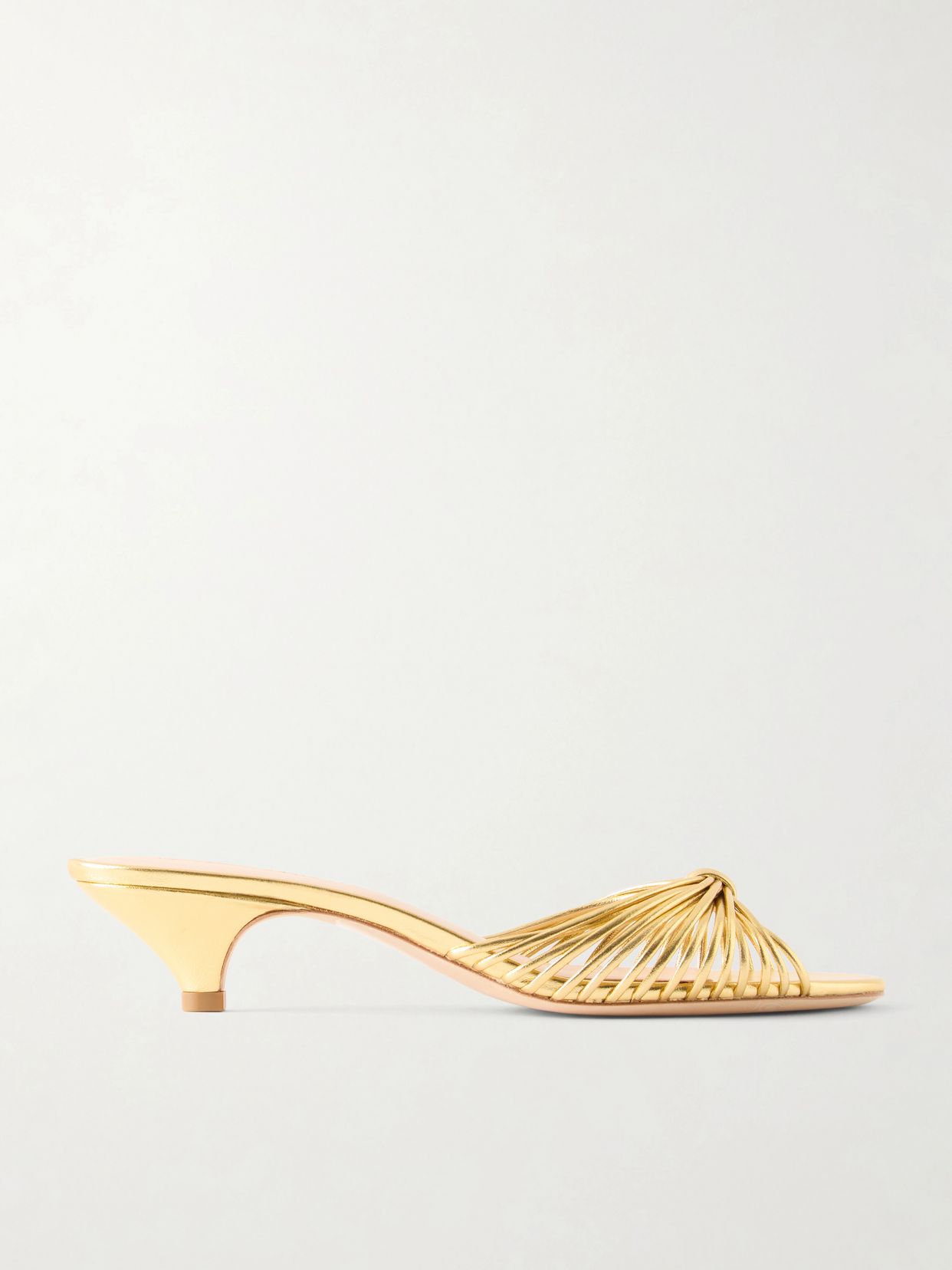 Dixie 40 metallic leather mules