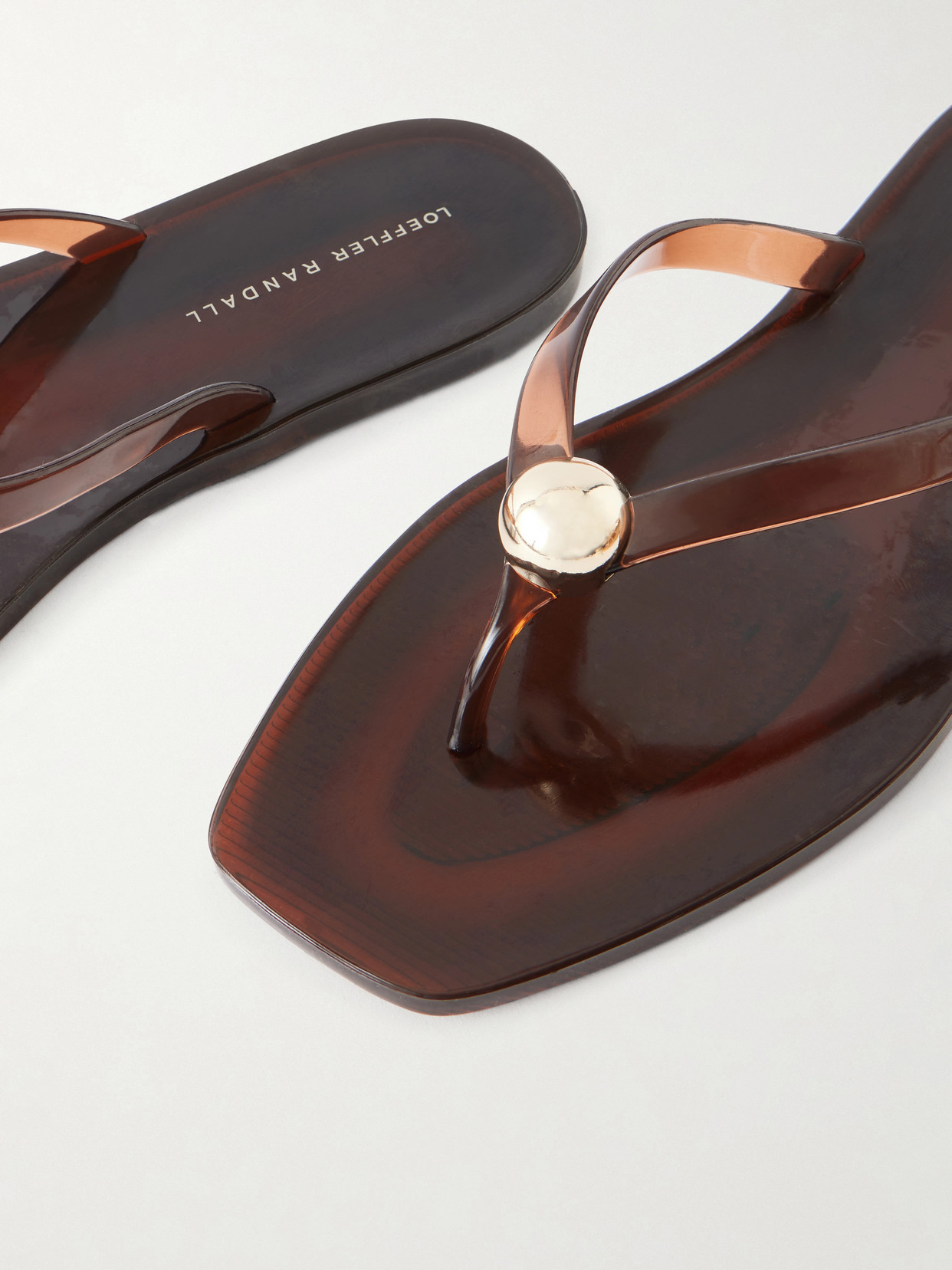 Jovie Embellished Pvc Thong Sandals