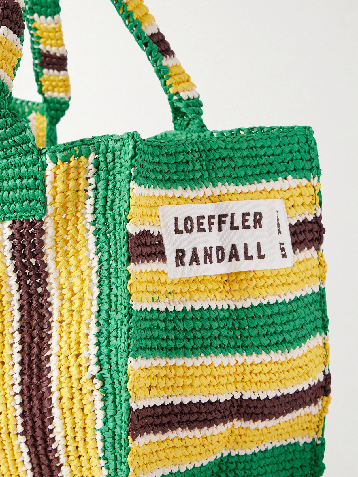 Sol Striped Woven Raffia Tote Bag