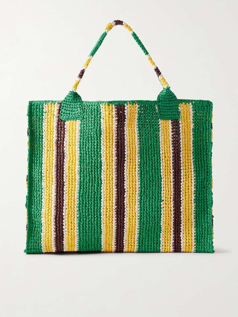 Loeffler Randall Sol Striped Woven Raffia Tote Bag | Thumbnail 7