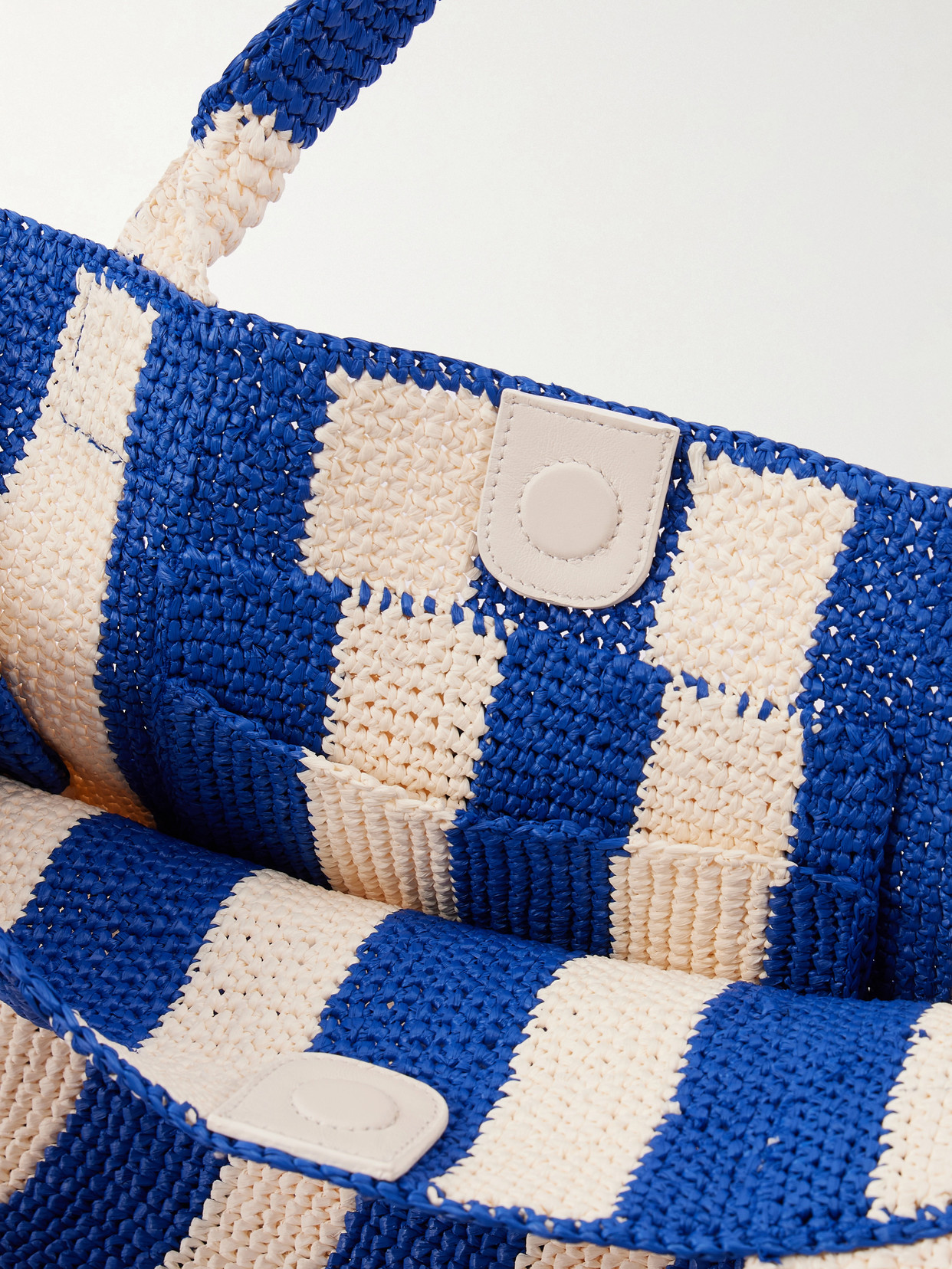 Sol Striped Woven Raffia Tote