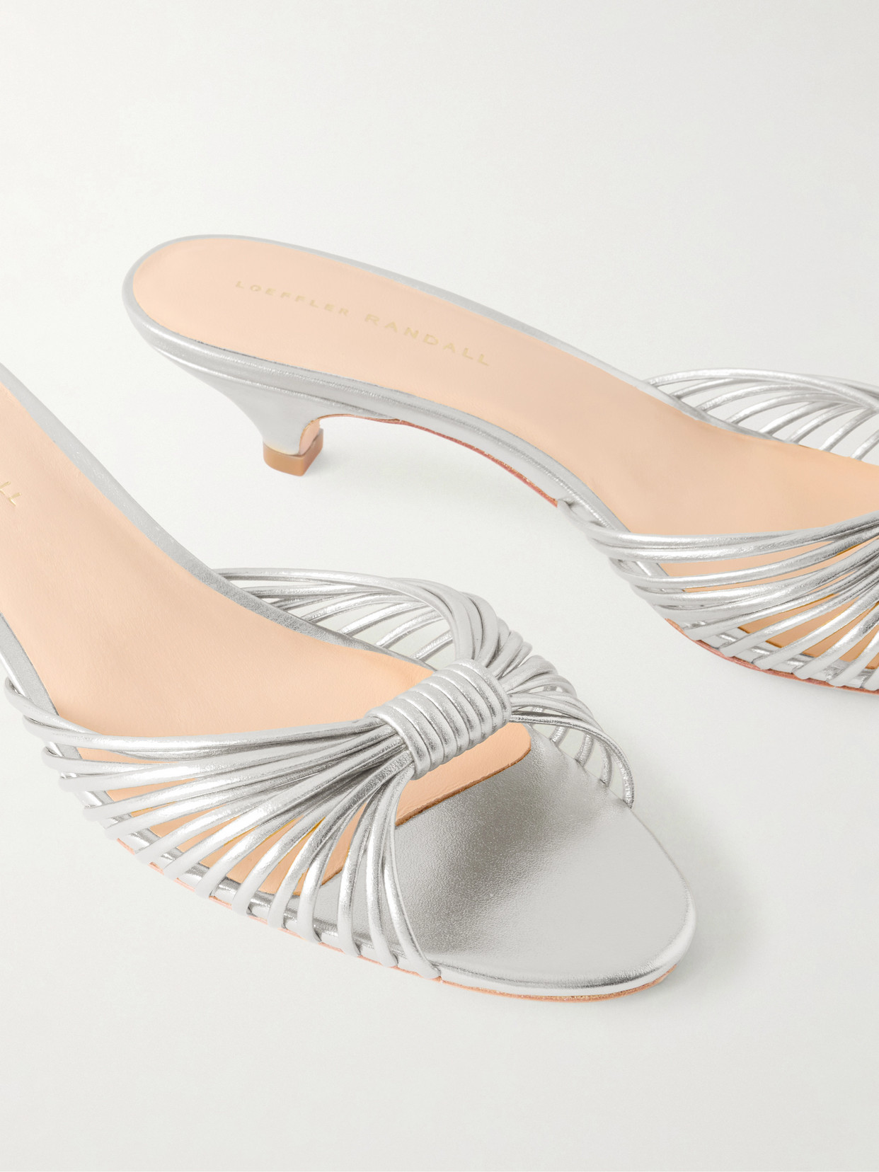 Dixie 40 Metallic-Leather Mules