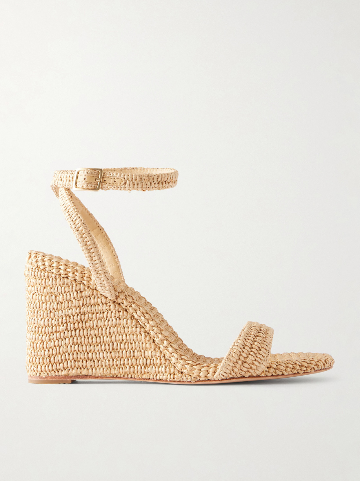Loeffler Randall - Gavi 40 Raffia Wedge Sandals - Neutrals