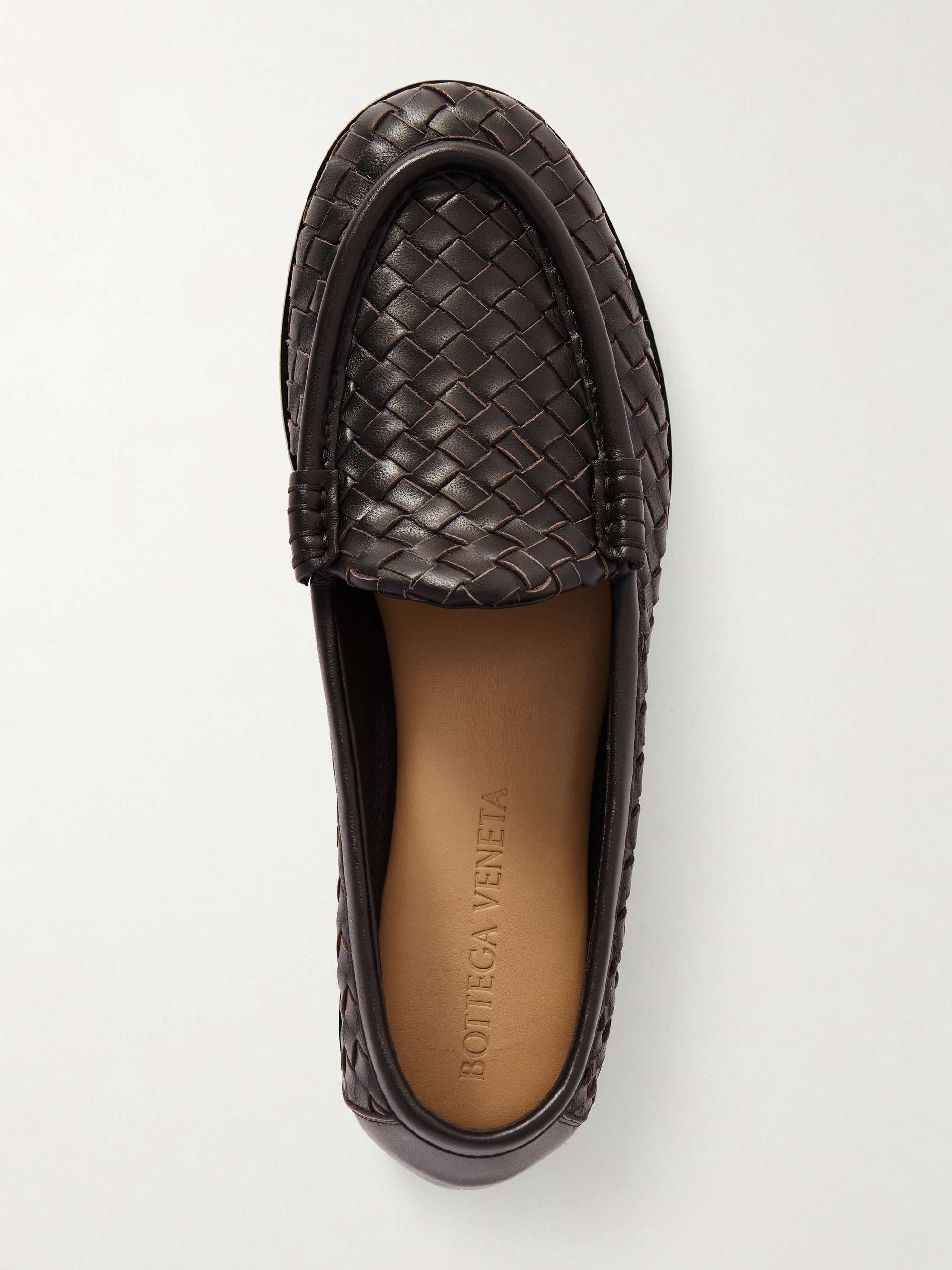 靴 BOTTEGA VENETA Intrecciato Loafers 35.5 BOTTEGA VENETA Silenzio intrecciato leather loafers | NET-A-PORTER