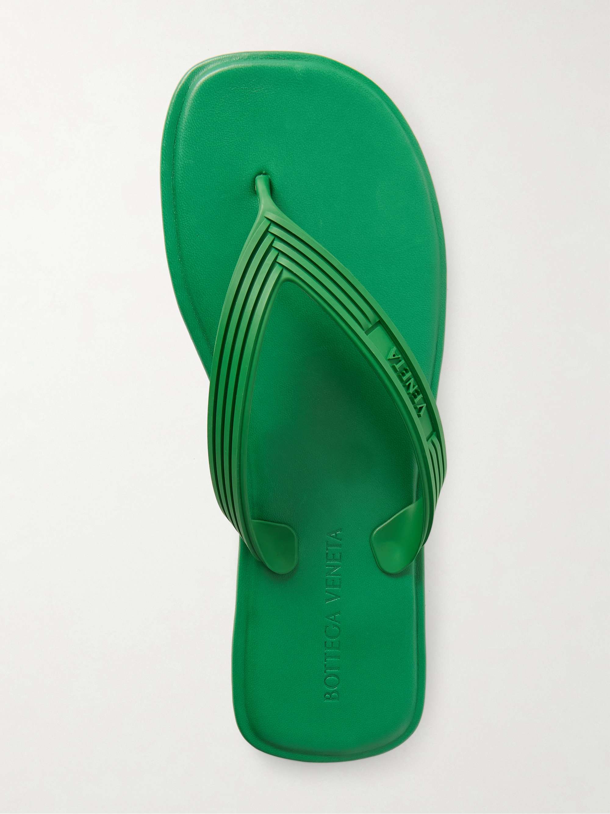 BOTTEGA VENETA Sampieri Flat Thong rubber flip flops | NET-A-PORTER